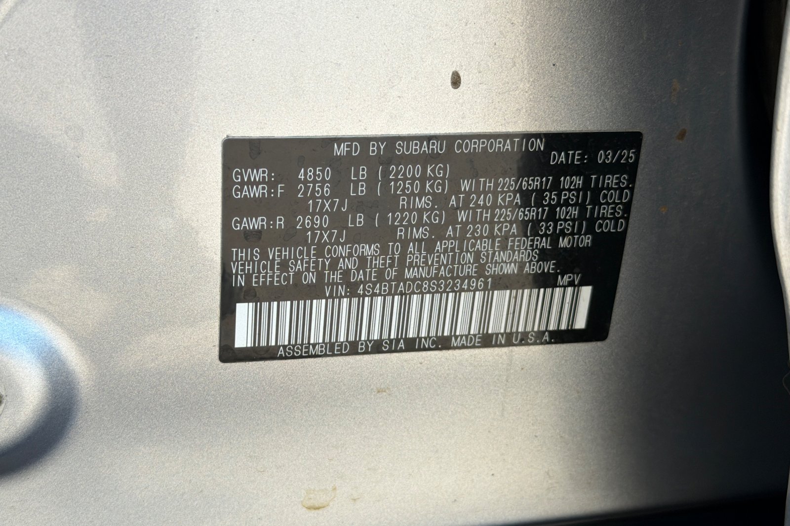 Used 2025 Silver Subaru Premium image 28