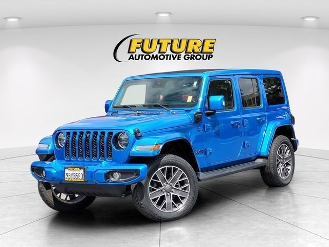 Used 2022 Blue Jeep Unlimited Sahara 4xe image 3