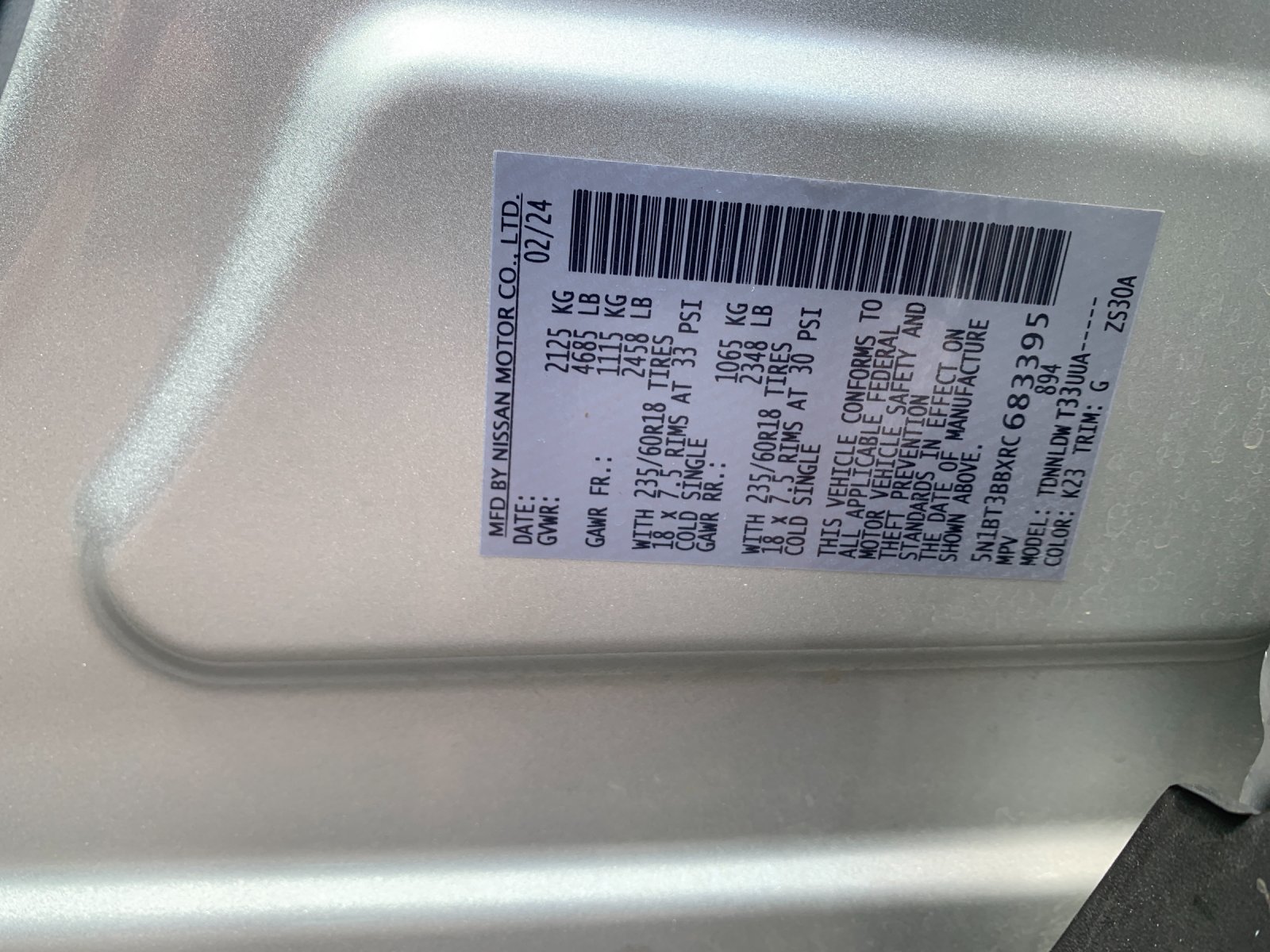 Used 2024 Silver Nissan SV image 35