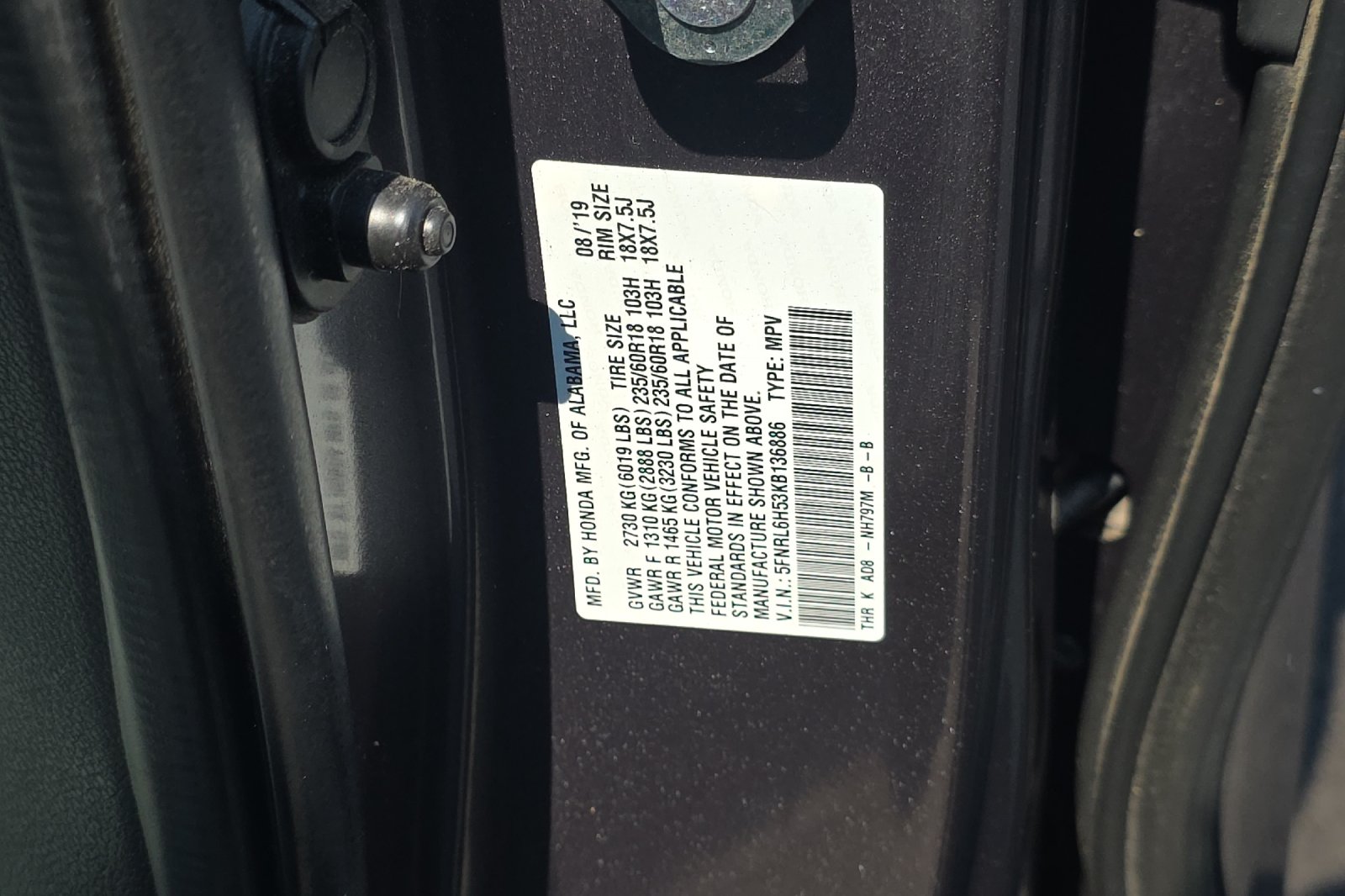 Used 2019 Modern Steel Metallic Honda EX image 24