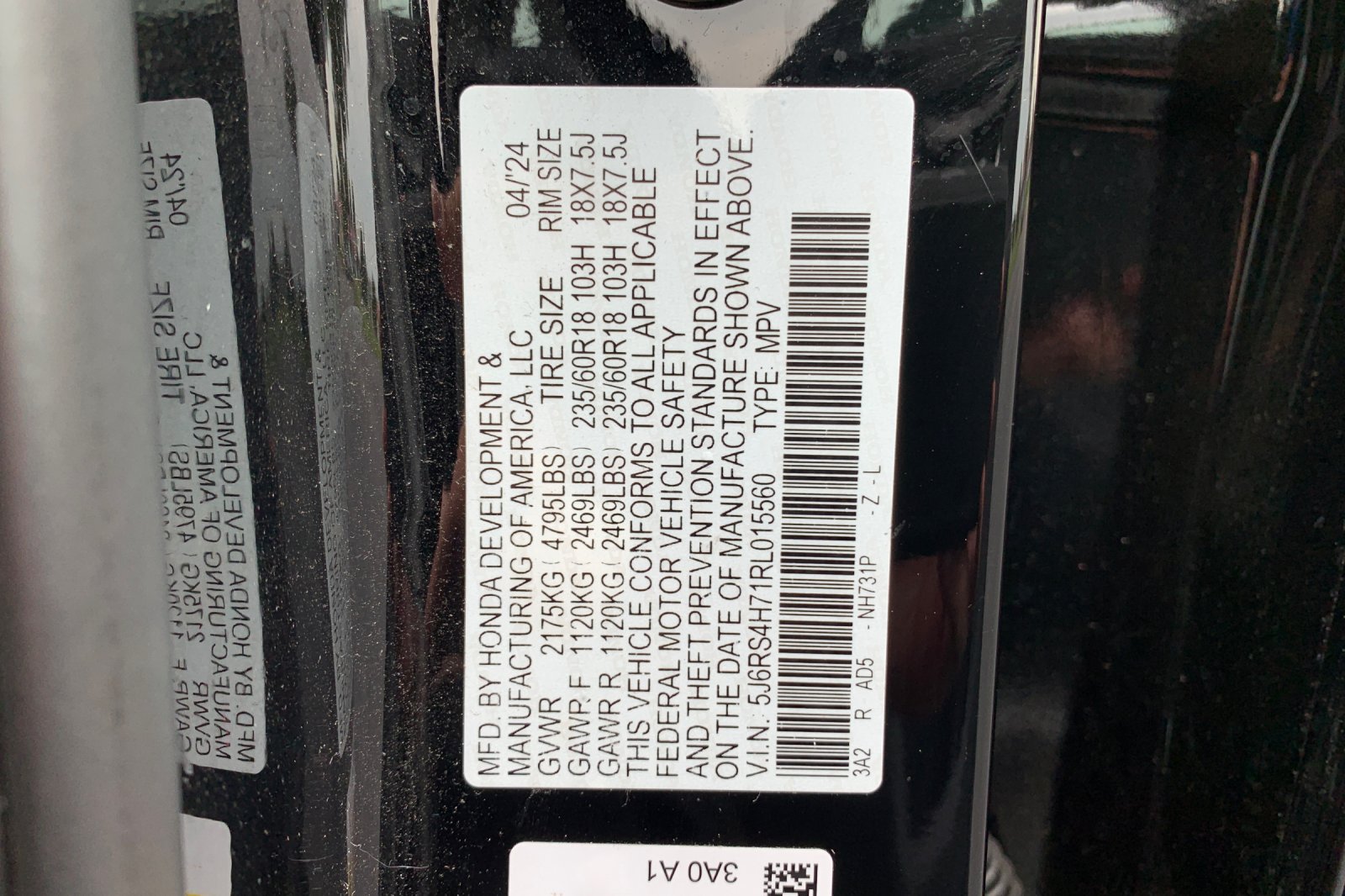 Certified Used 2024 Crystal Black Pearl Honda 1.5T AWD EX-L image 36