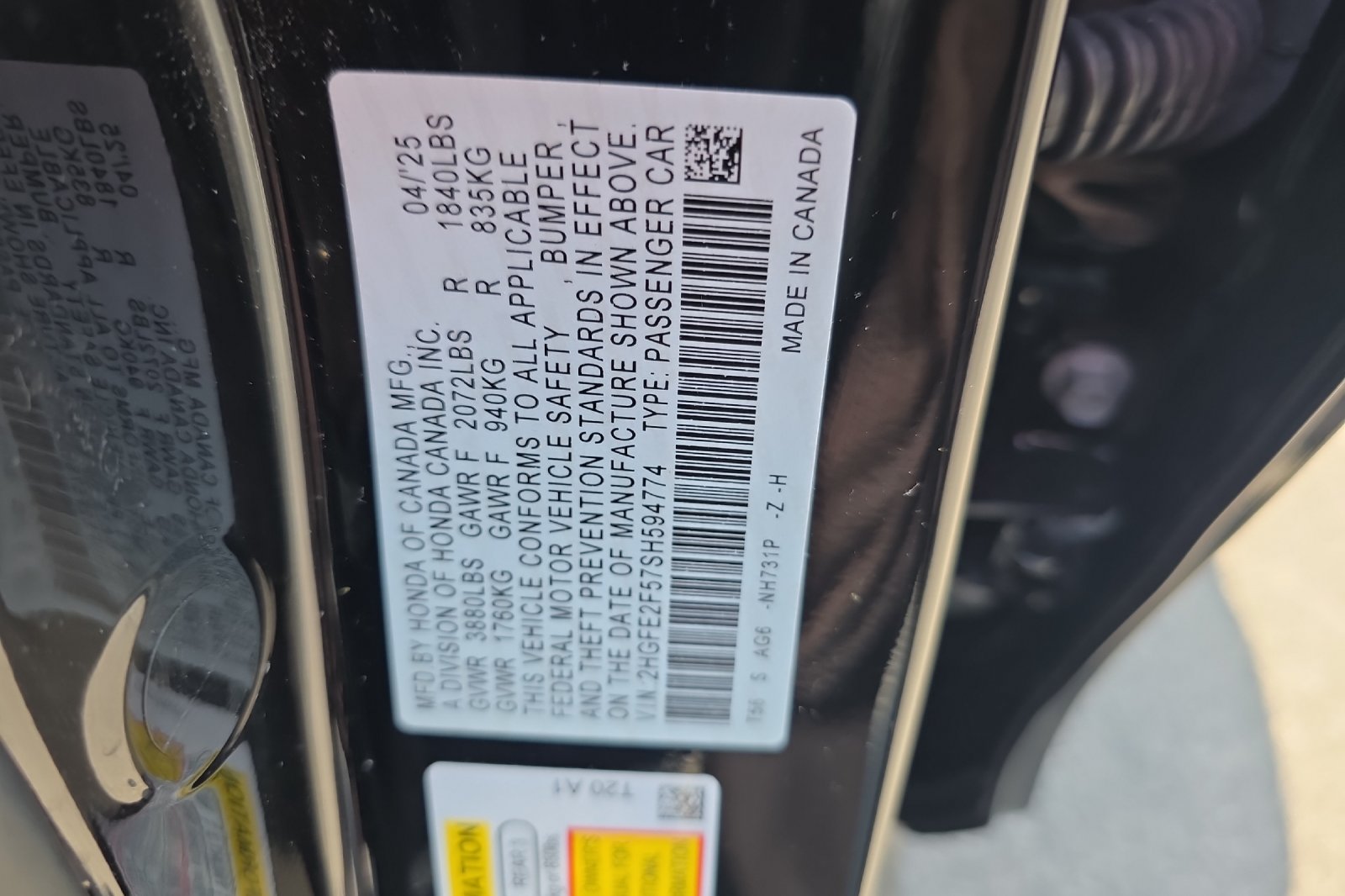 Used 2025 Crystal Black Pearl Honda Sport image 24