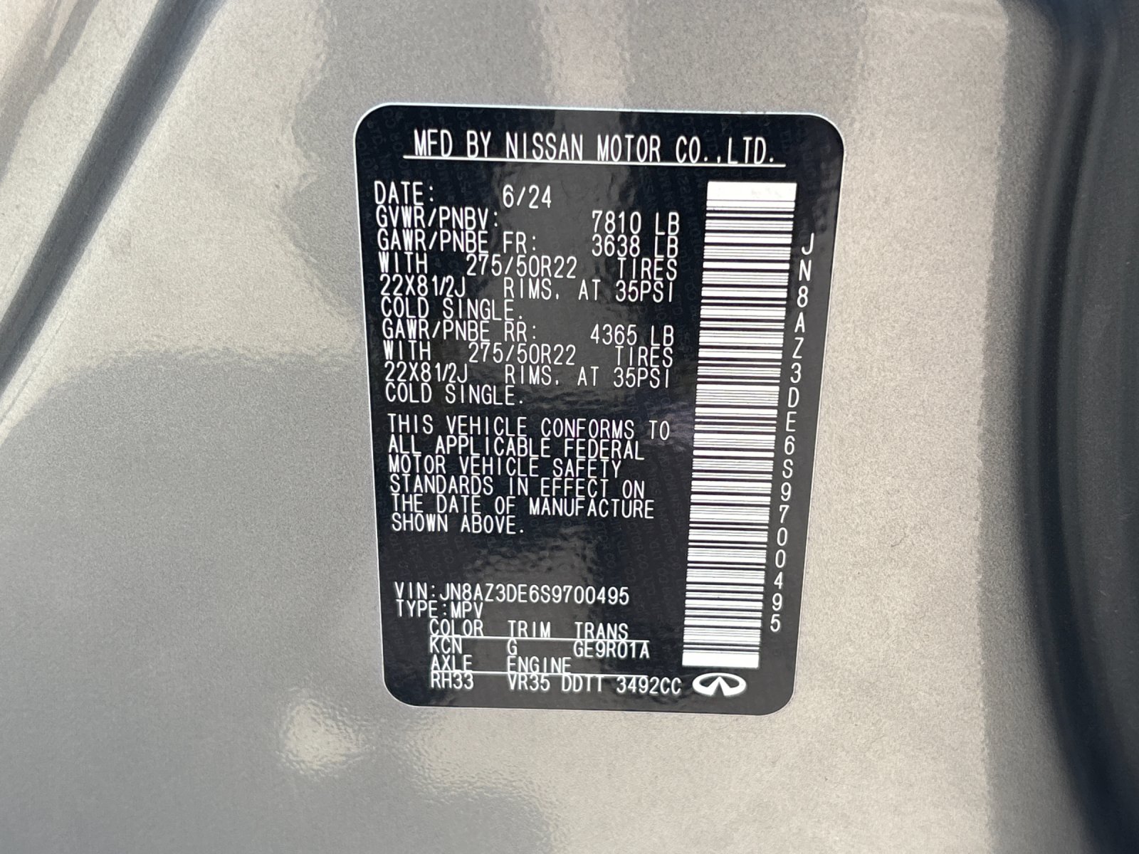 Certified Used 2025 Dynamic Metal INFINITI SENSORY image 12