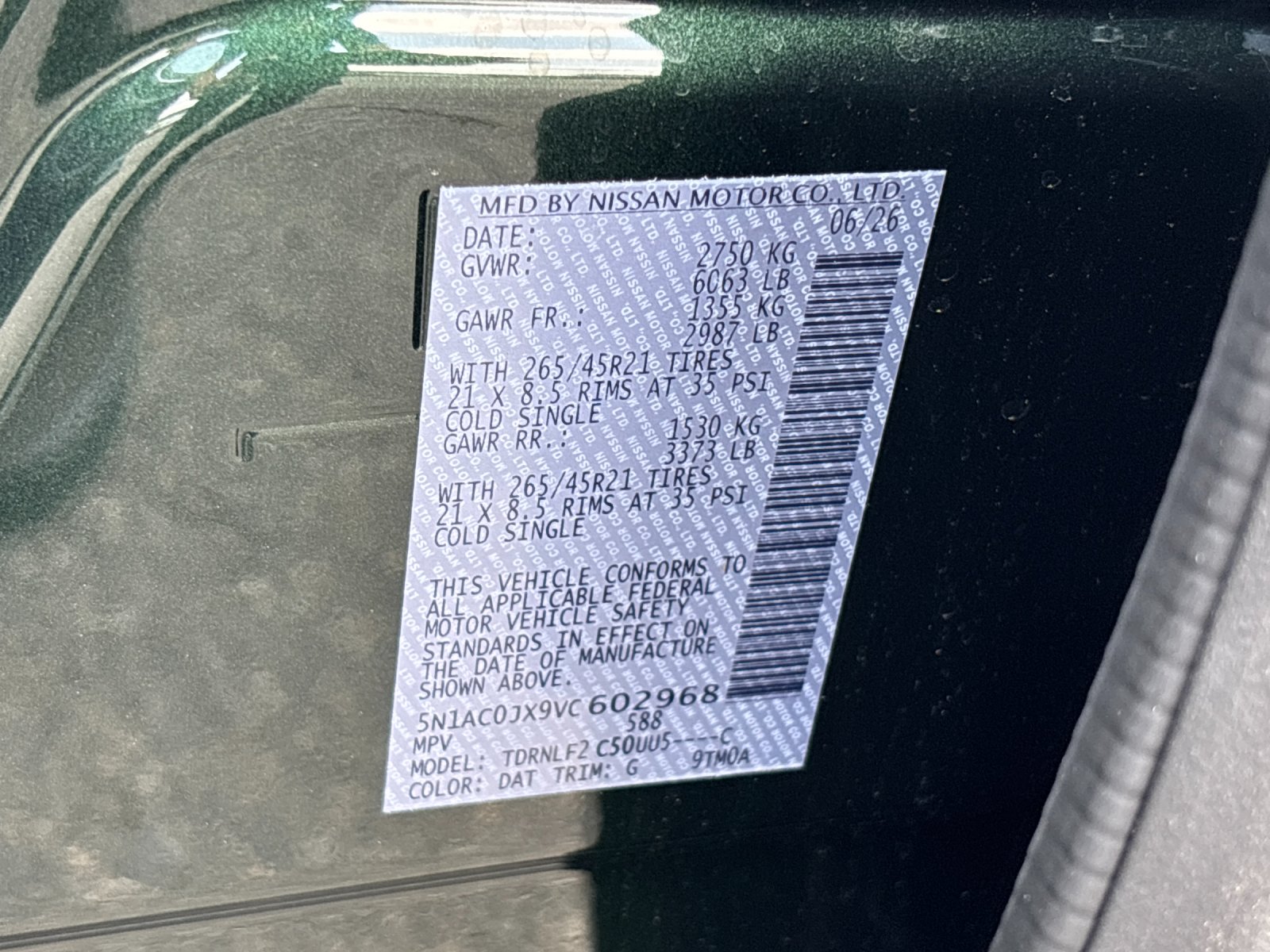 New 2027 DEEP EMERALD INFINITI Autograph AWD image 12