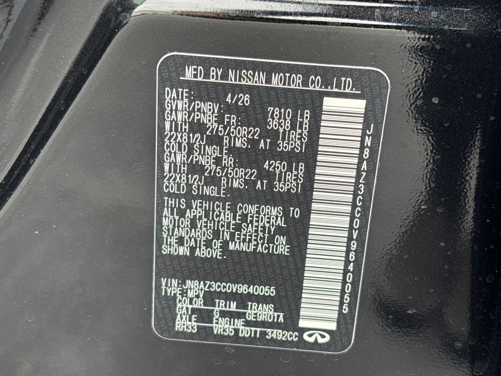 New 2027 MINERAL BLACK INFINITI Autograph 4WD image 12