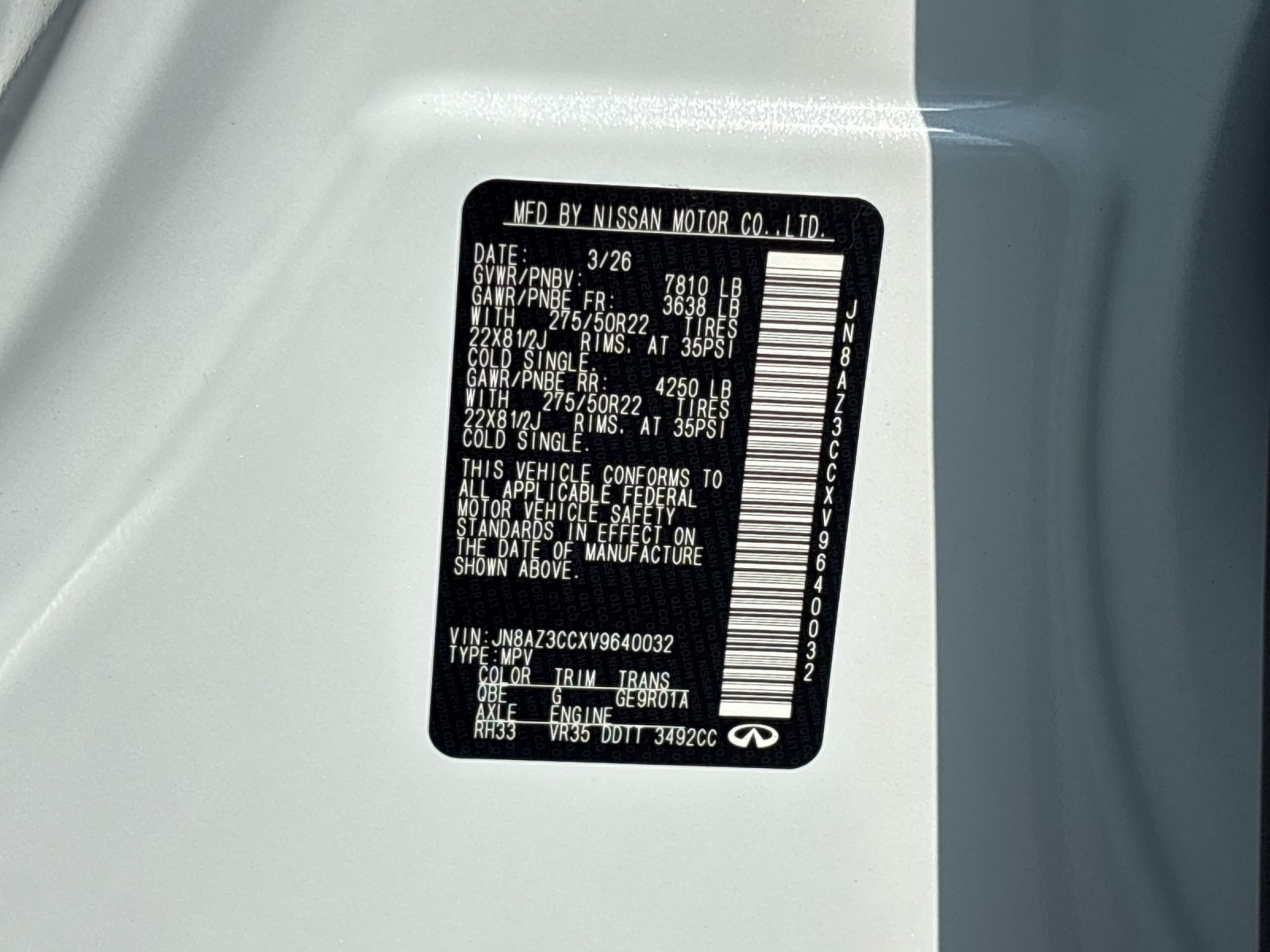 New 2027 RADIANT WHITE INFINITI Autograph 4WD image 12