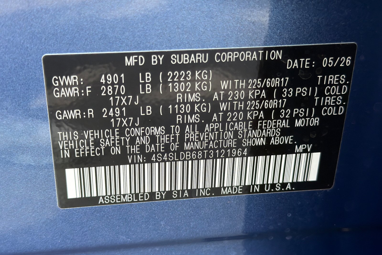 New 2026 DAYBREAK BLUE PEARL Subaru Premium image 27
