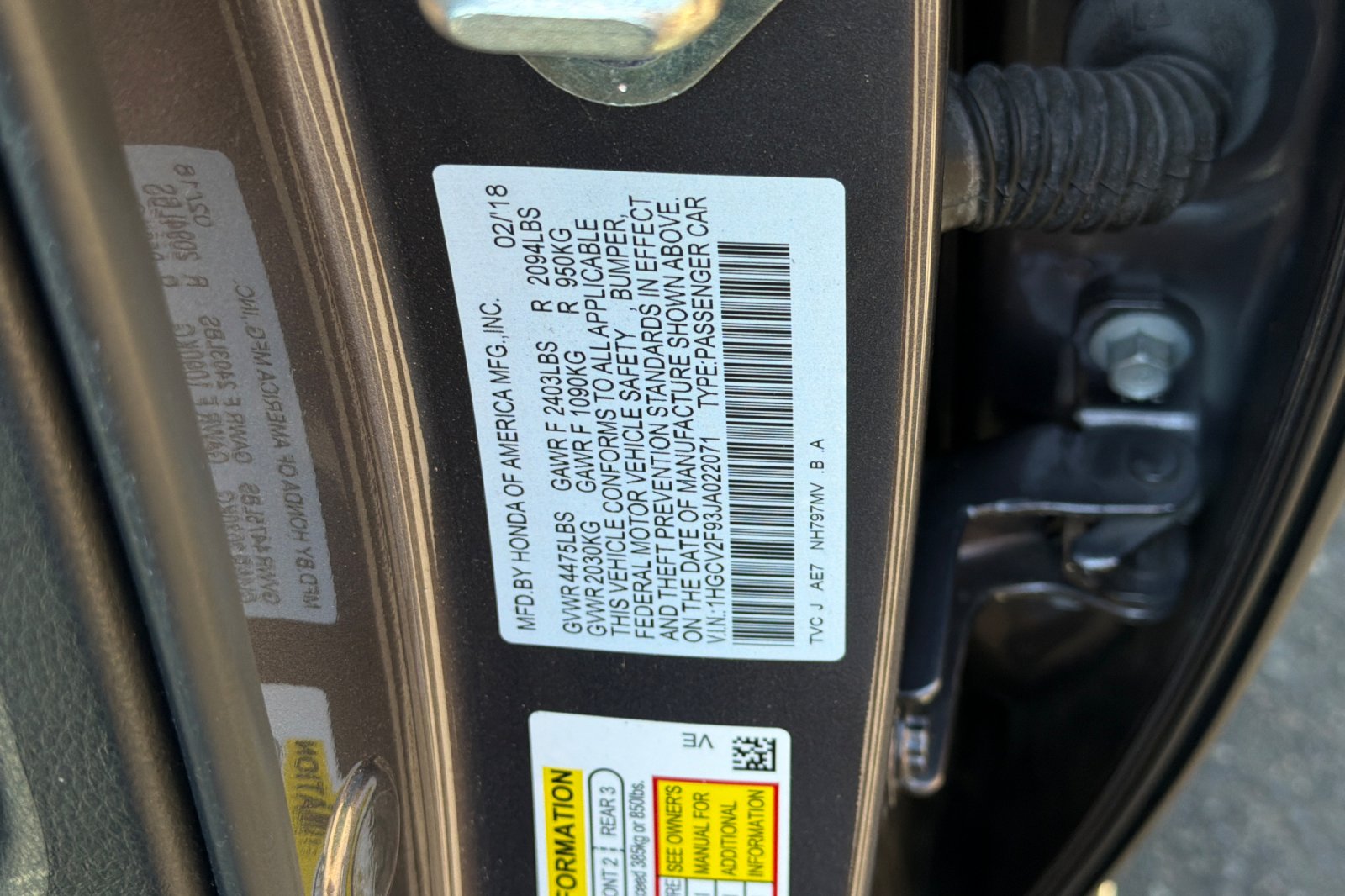 Used 2018 Modern Steel Metallic Honda Touring 2.0T image 30