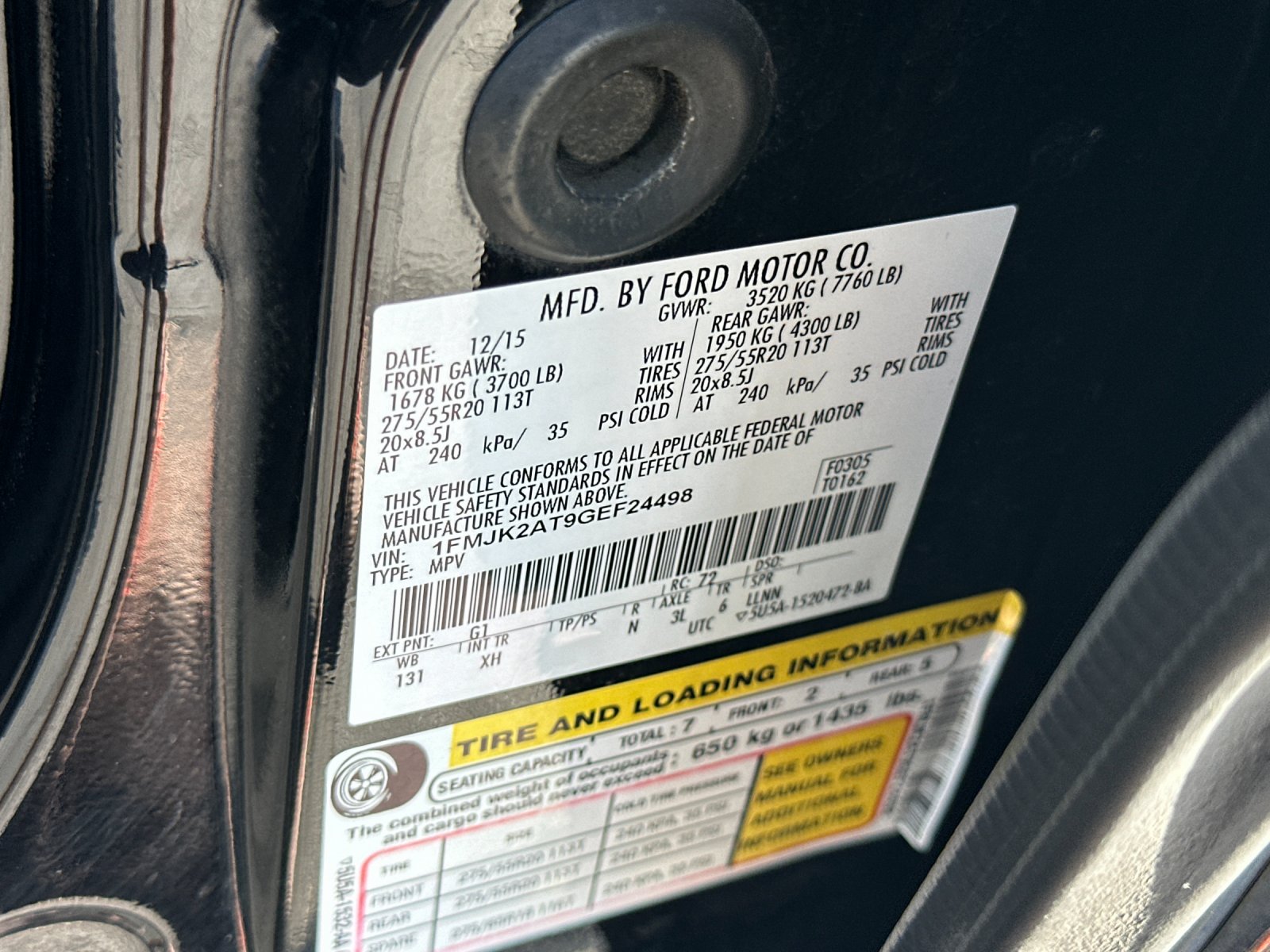Used 2016 Black Ford Limited image 30