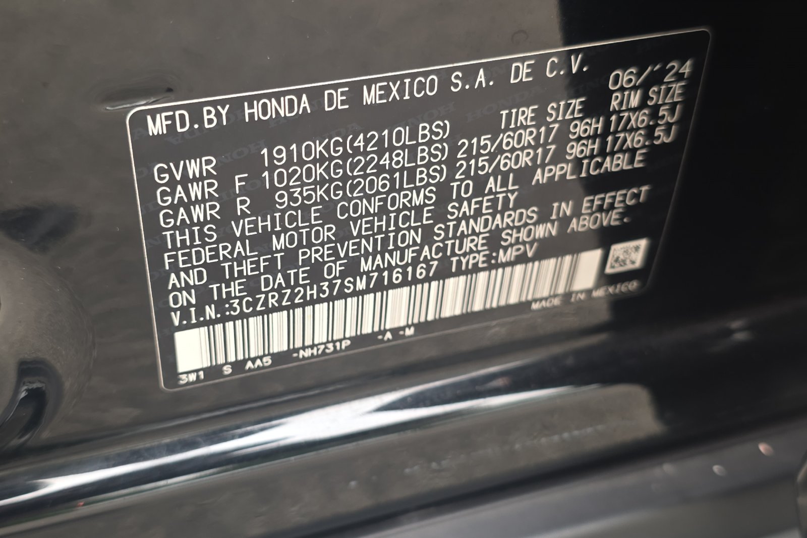 Used 2025 Crystal Black Pearl Honda LX image 25