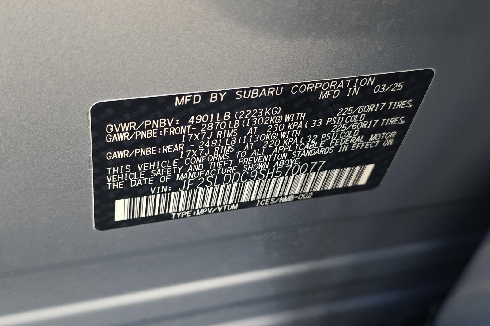 Used 2025 Silver Subaru Premium image 29