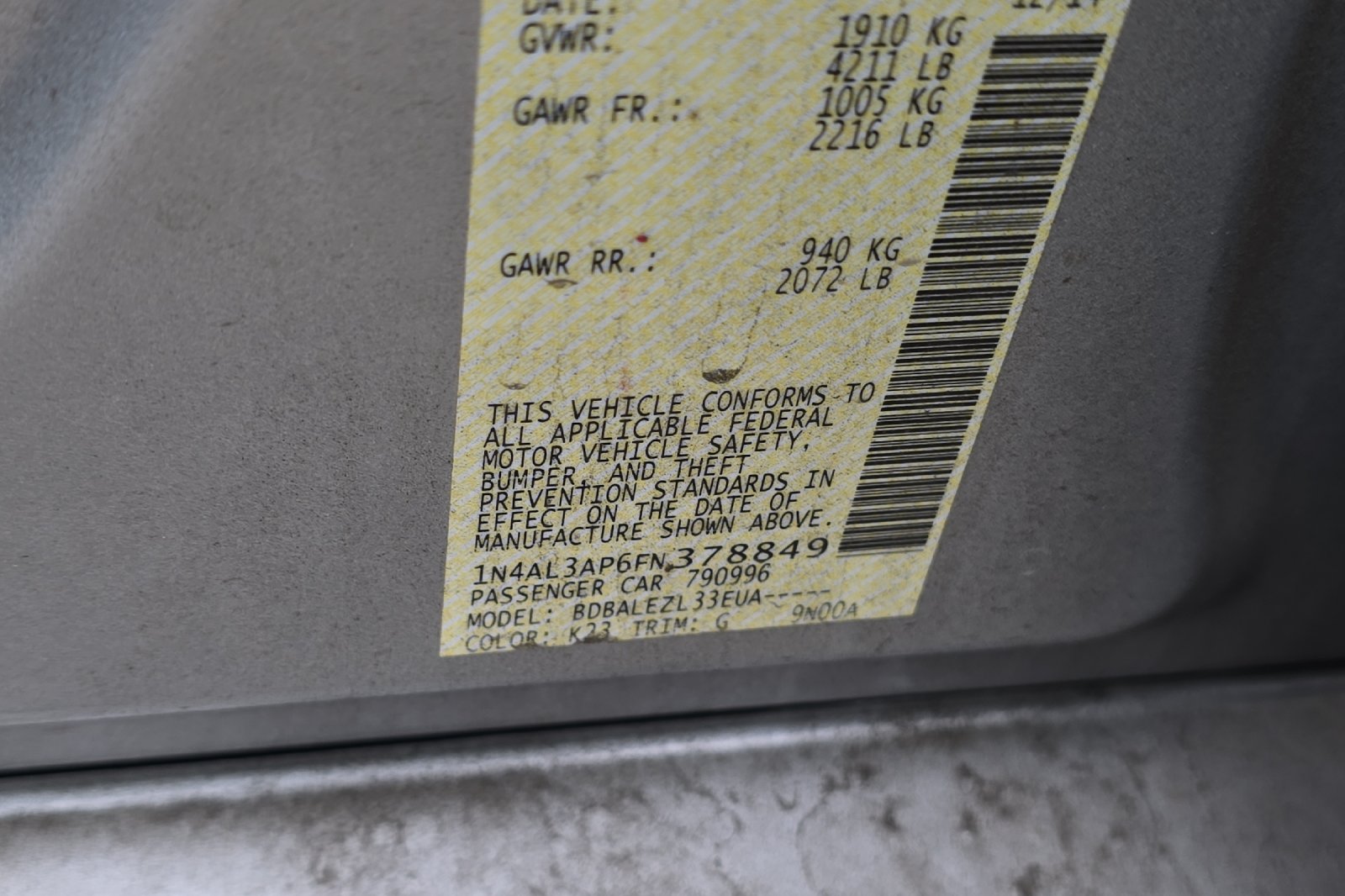 Used 2015 Silver Nissan 2.5 S image 12