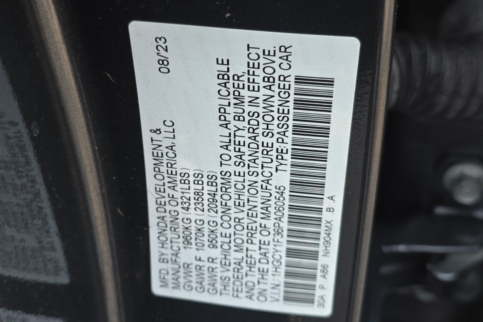 Used 2023 Meteorite Gray Metallic Honda EX image 25