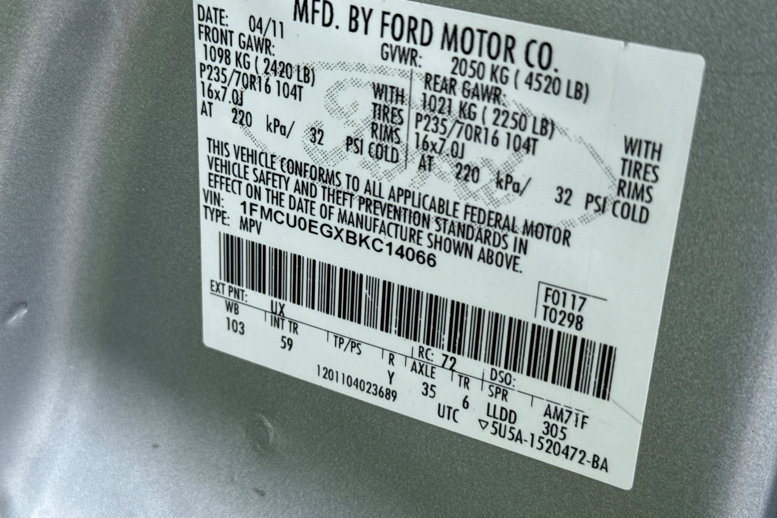 Used 2011 Ingot Silver Ford Limited image 11