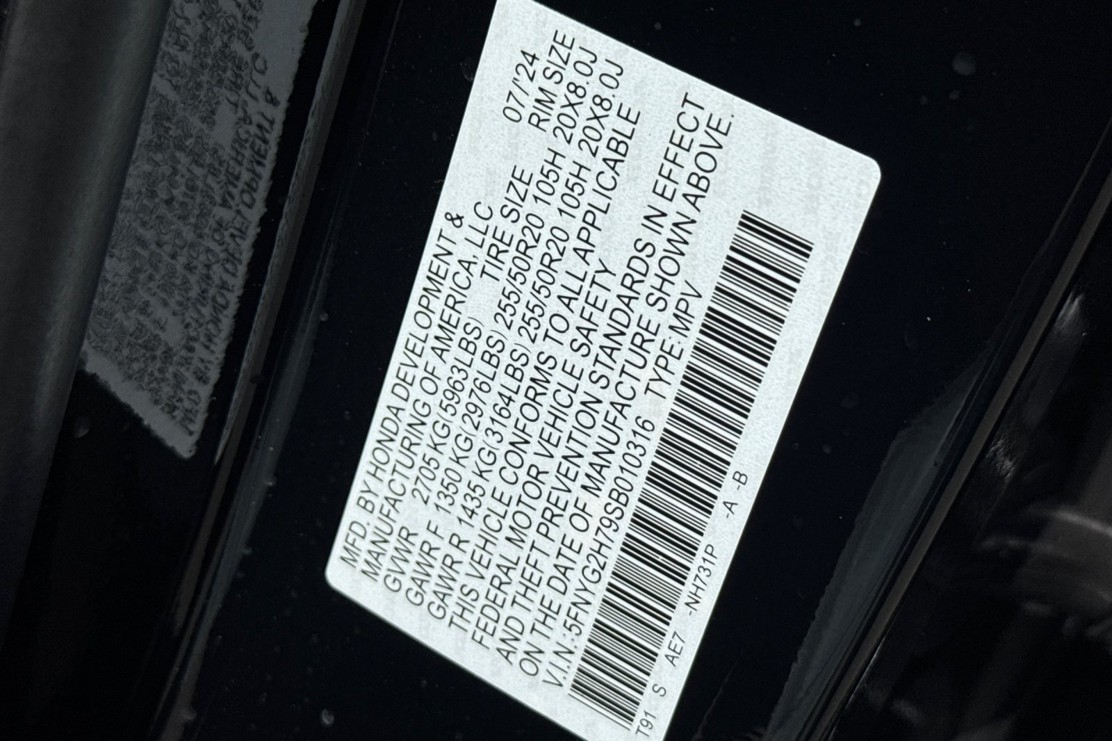 Certified Used 2025 Crystal Black Pearl Honda 2WD Touring image 29