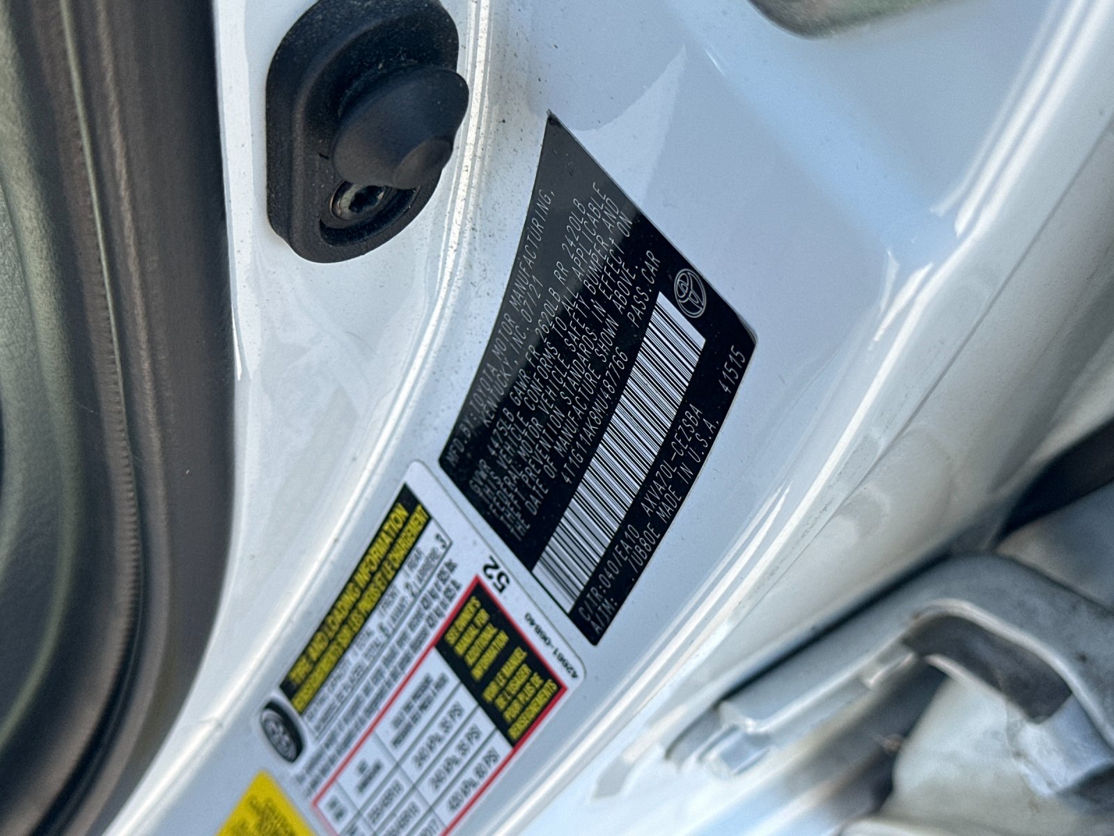 Used 2021 White Toyota SE image 26