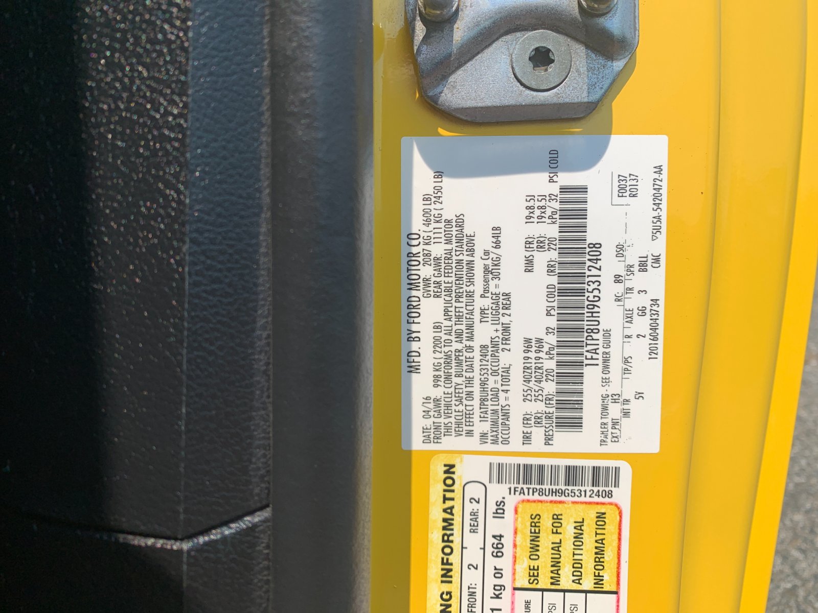 Used 2016 Yellow Ford EcoBoost Premium image 34