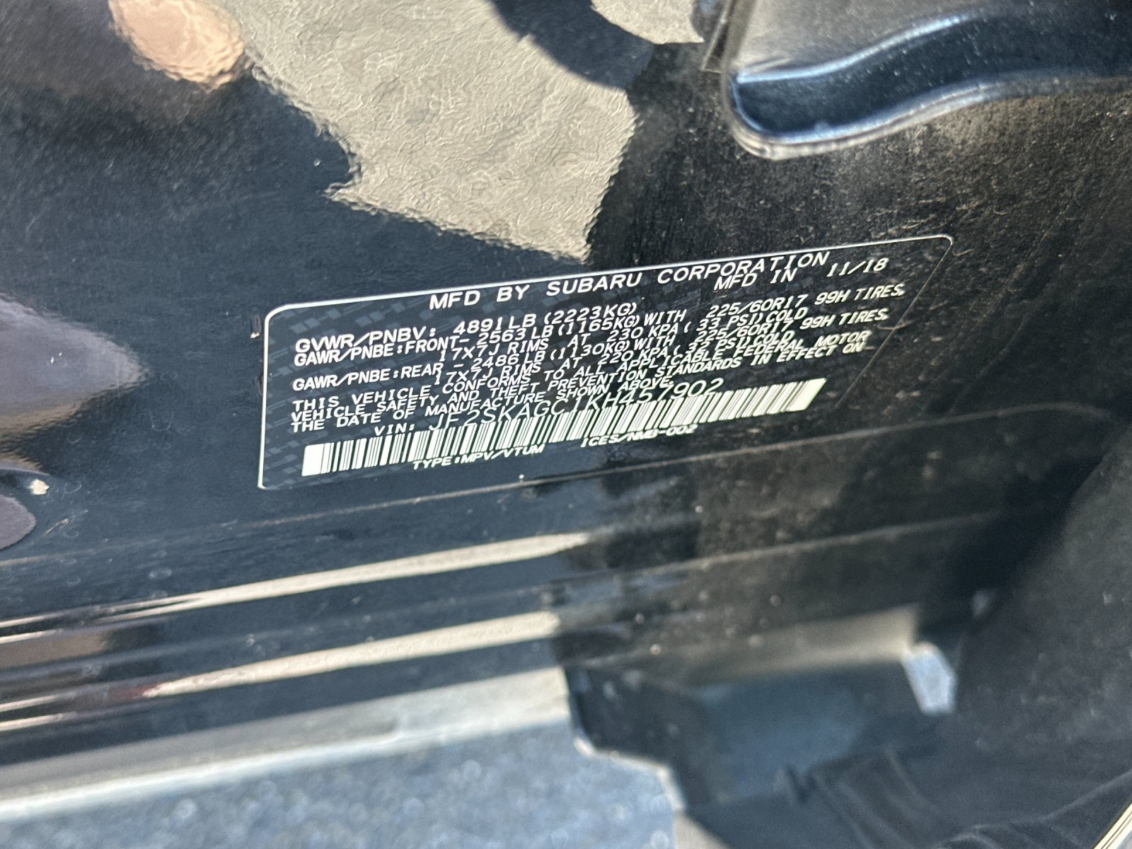 Used 2019 Black Subaru Premium image 28
