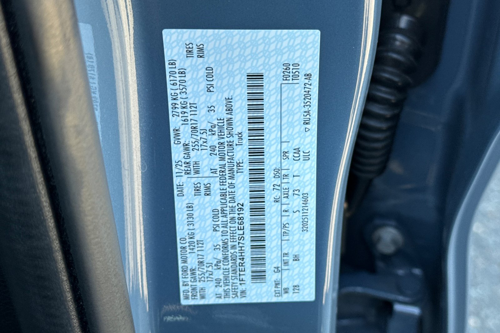 New 2025 Azure Gray Metallic Ford XLT image 31