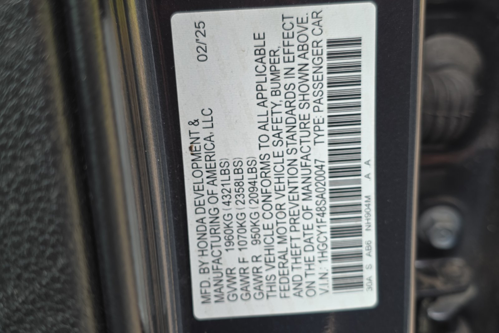 Used 2025 Meteorite Gray Metallic Honda SE image 24