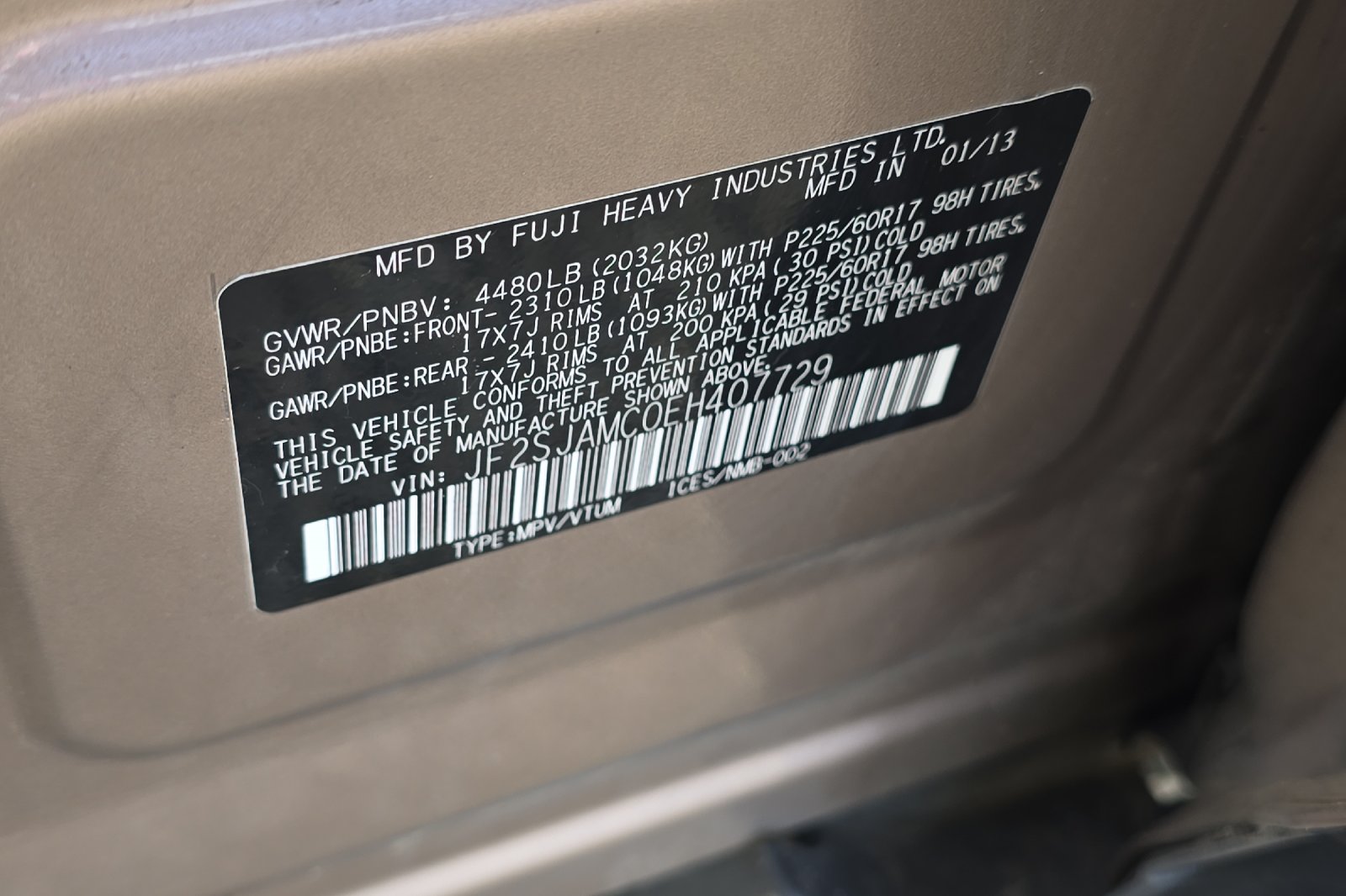Used 2014 Brown Subaru 2.5i Touring image 25