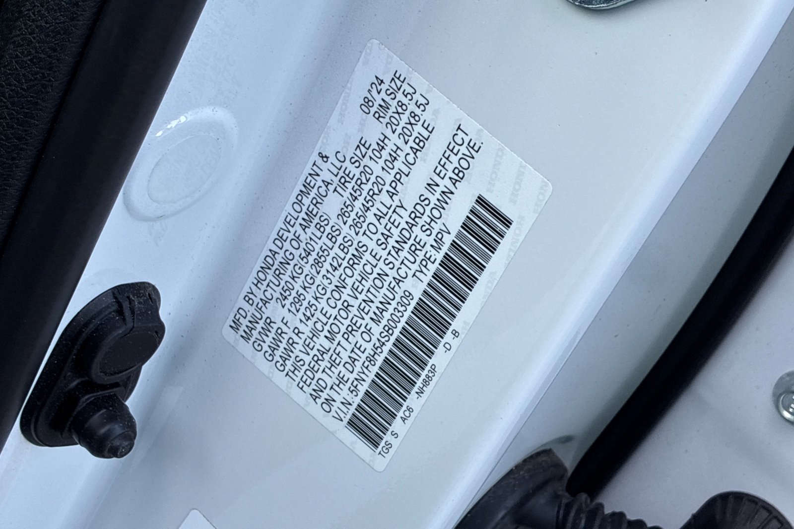 Used 2025 Platinum White Pearl Honda EX-L image 46