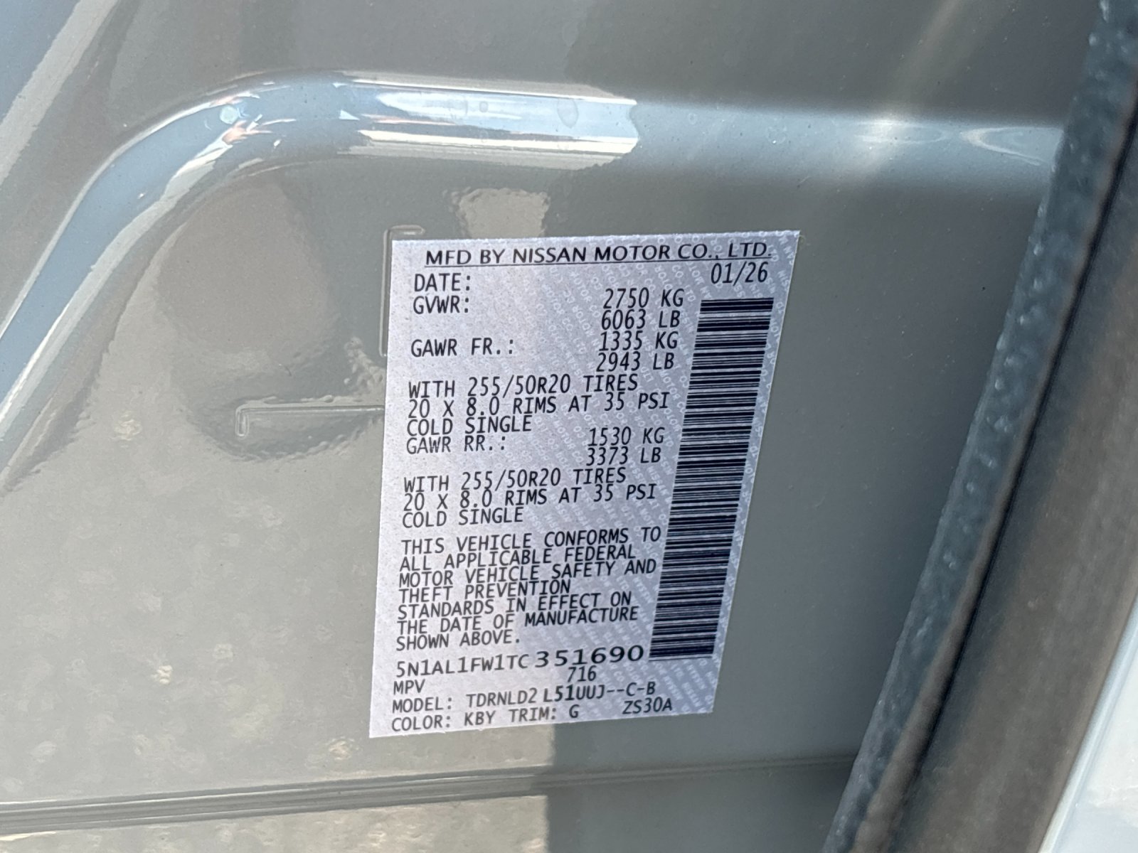 New 2026 HARBOR GRAY INFINITI Sport AWD image 12