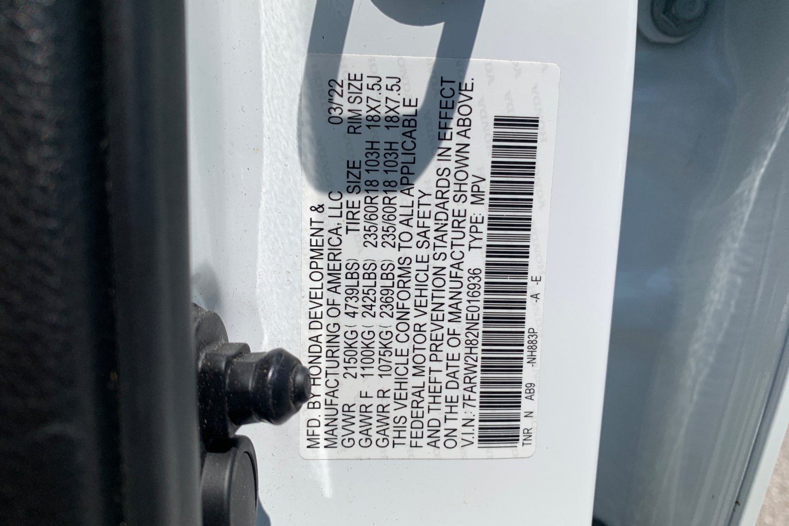 Certified Used 2022 Platinum White Pearl Honda EX-L image 36