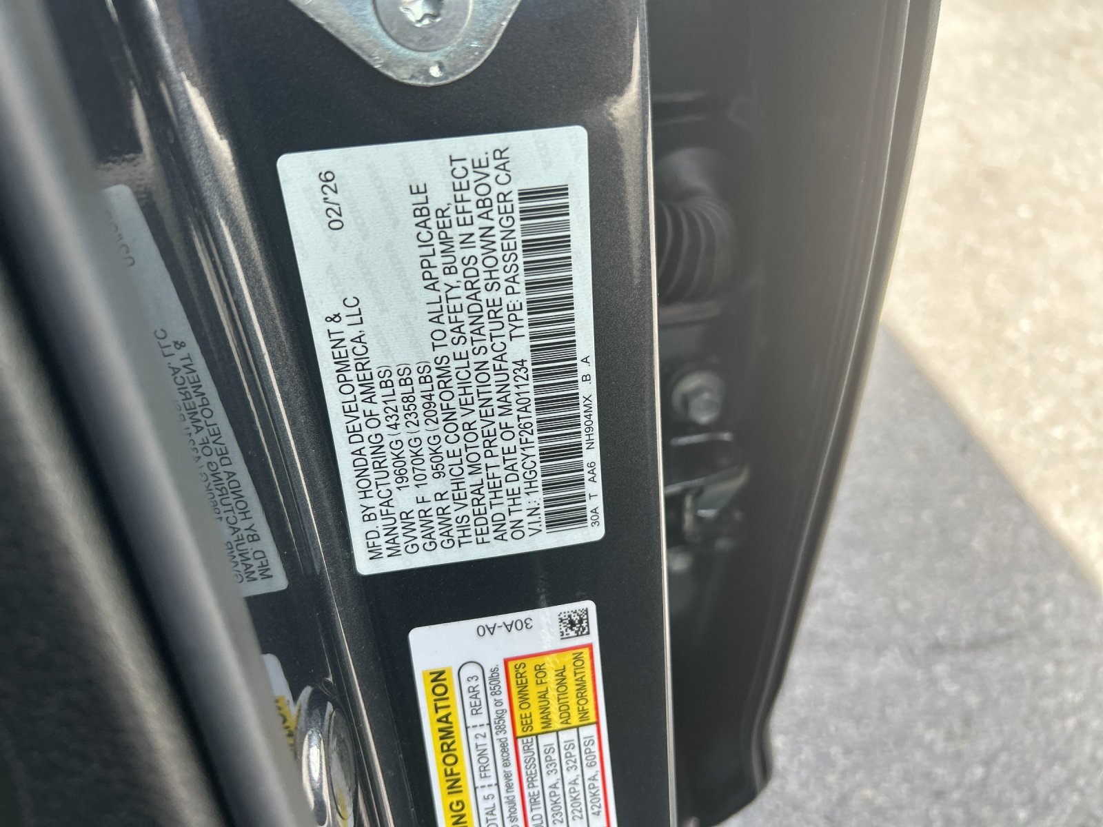 New 2026 Meteorite Gray Metallic Honda LX image 33