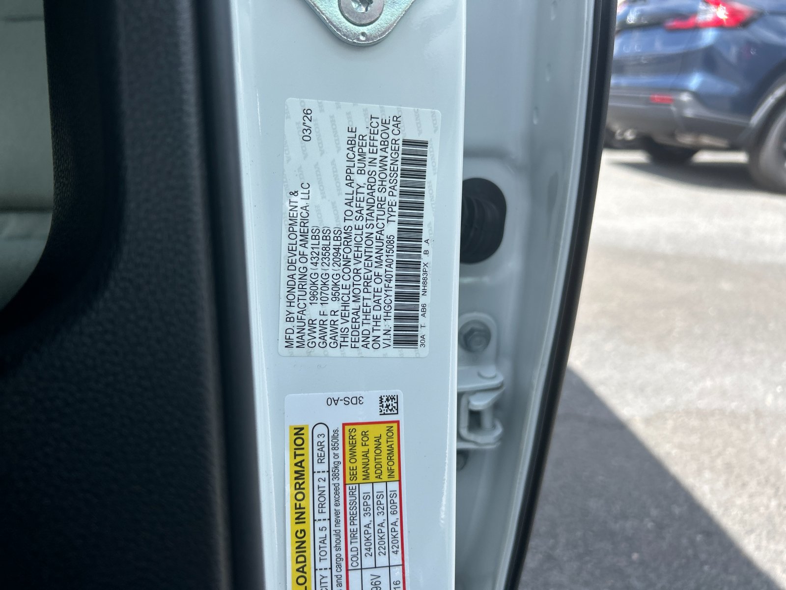 New 2026 Platinum White Pearl Honda SE image 33