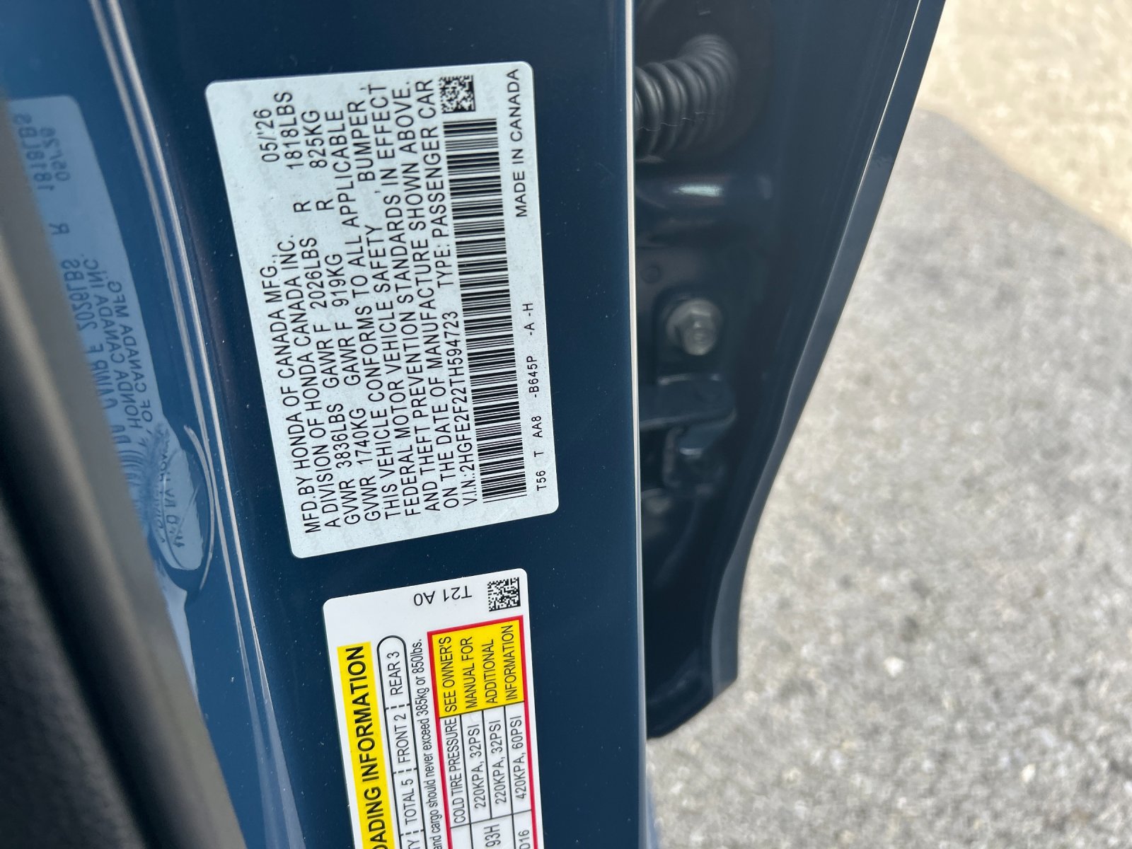 New 2026 Blue Lagoon Pearl Honda 2WD LX image 33