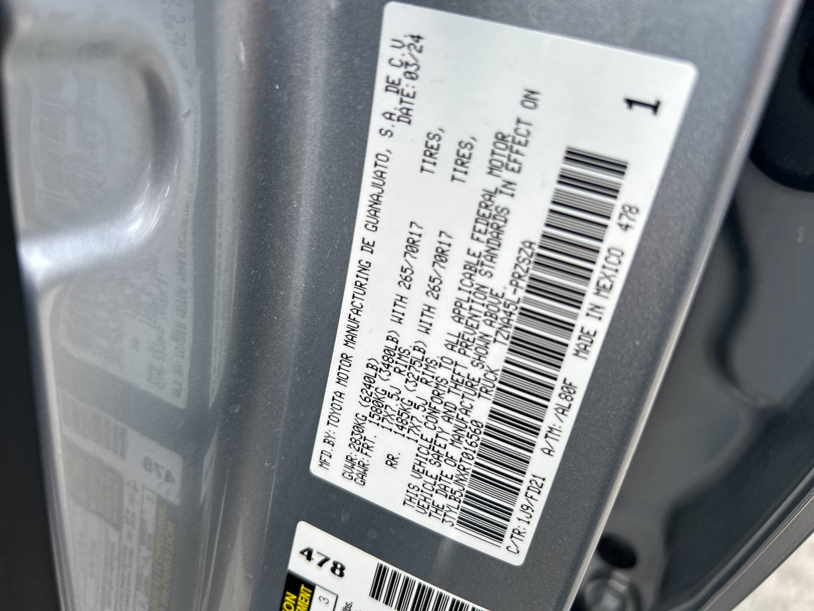 Used 2024 Celestial Silver Metallic Toyota TRD Off-Road image 35