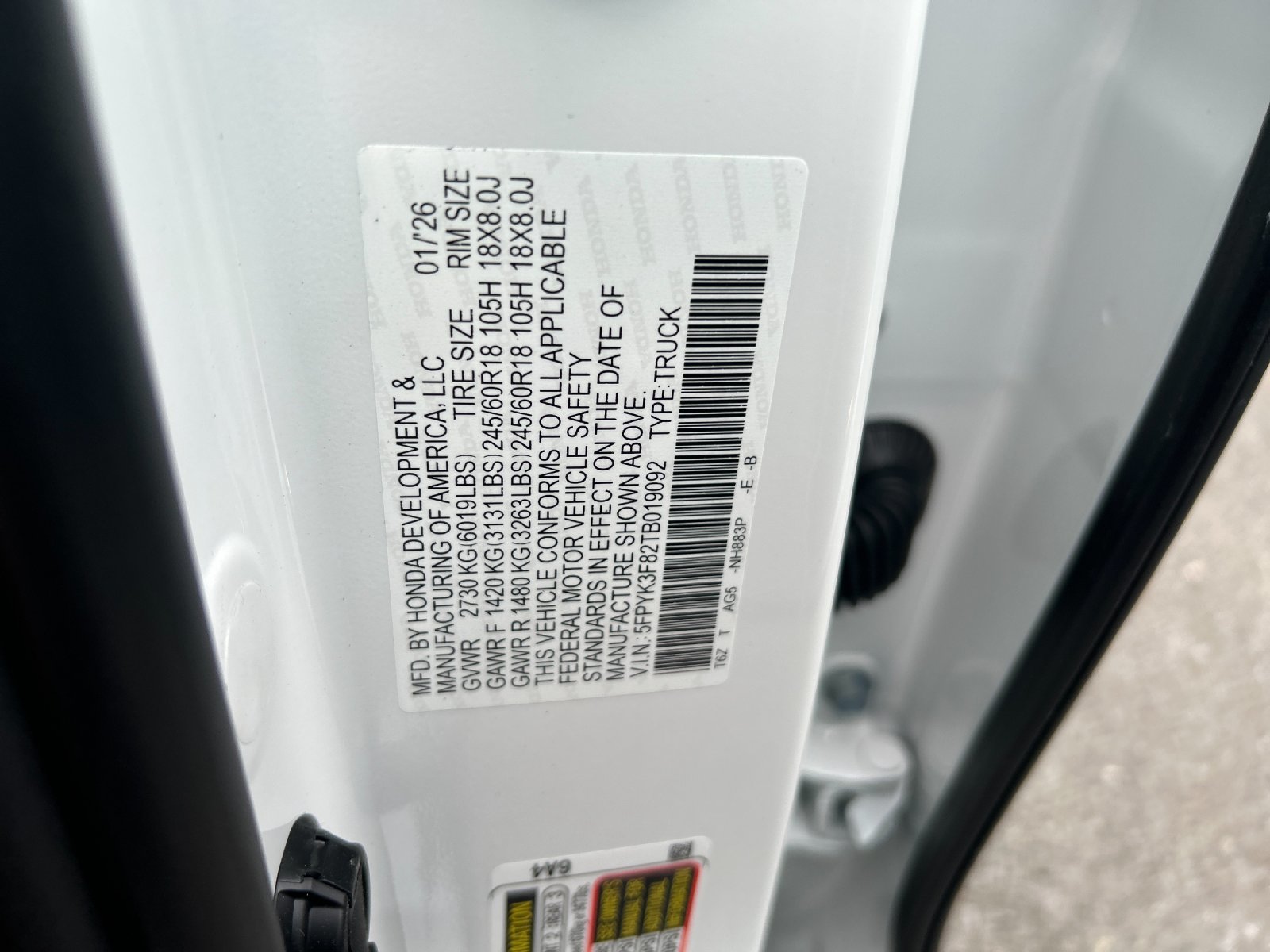 New 2026 Platinum White Pearl Honda Black Edition image 36