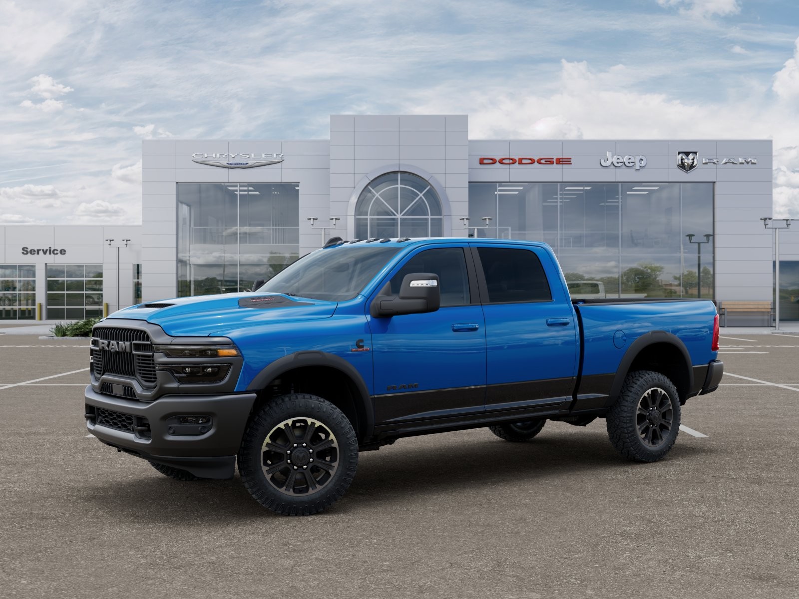 New 2026 Hydro Blue Pearl-Coat Exterior Paint RAM Rebel image 2