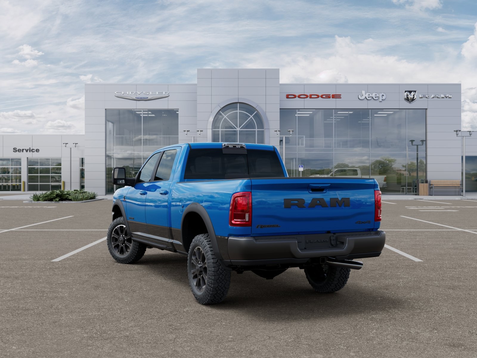 New 2026 Hydro Blue Pearl-Coat Exterior Paint RAM Rebel image 3