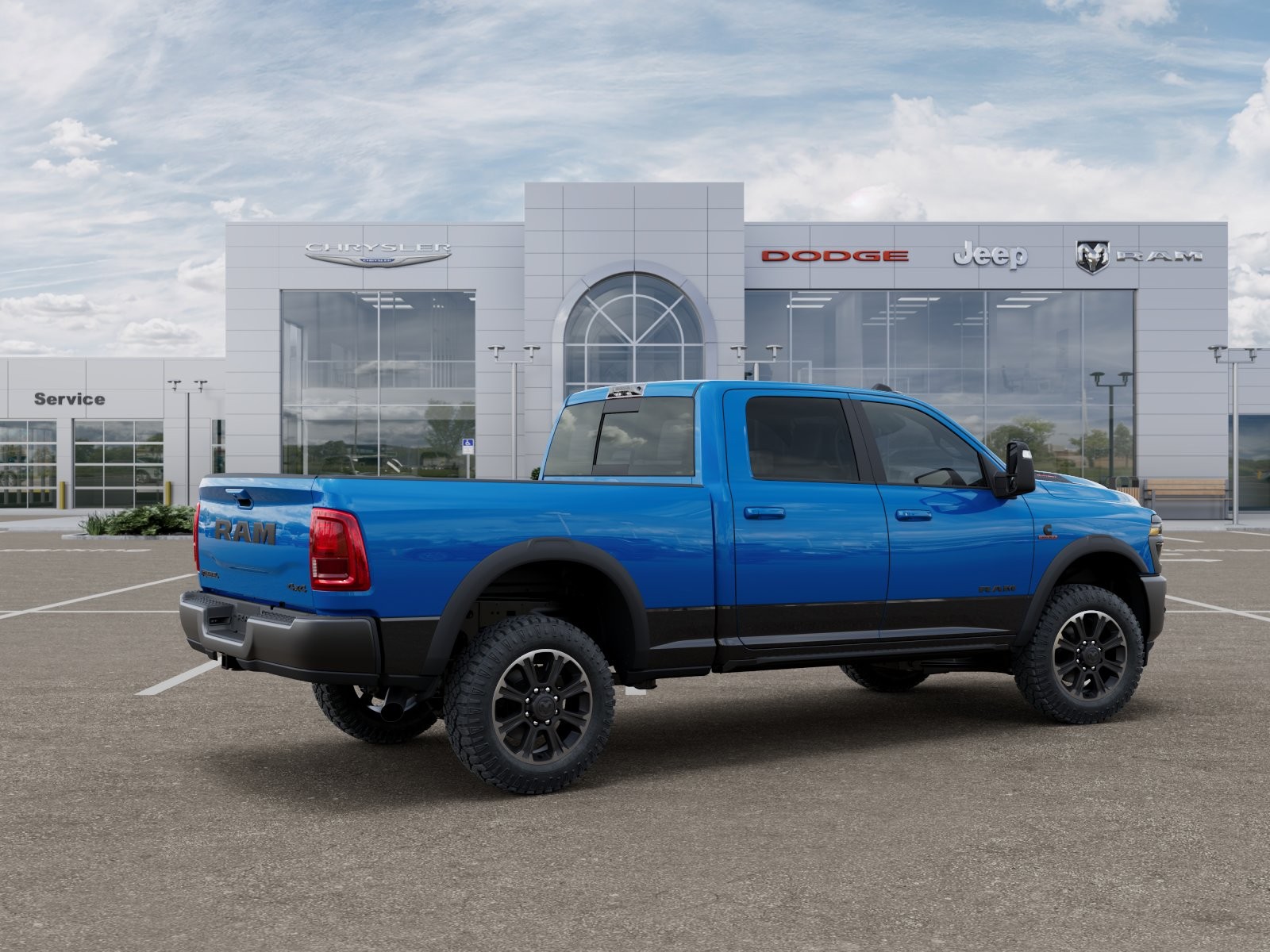 New 2026 Hydro Blue Pearl-Coat Exterior Paint RAM Rebel image 4