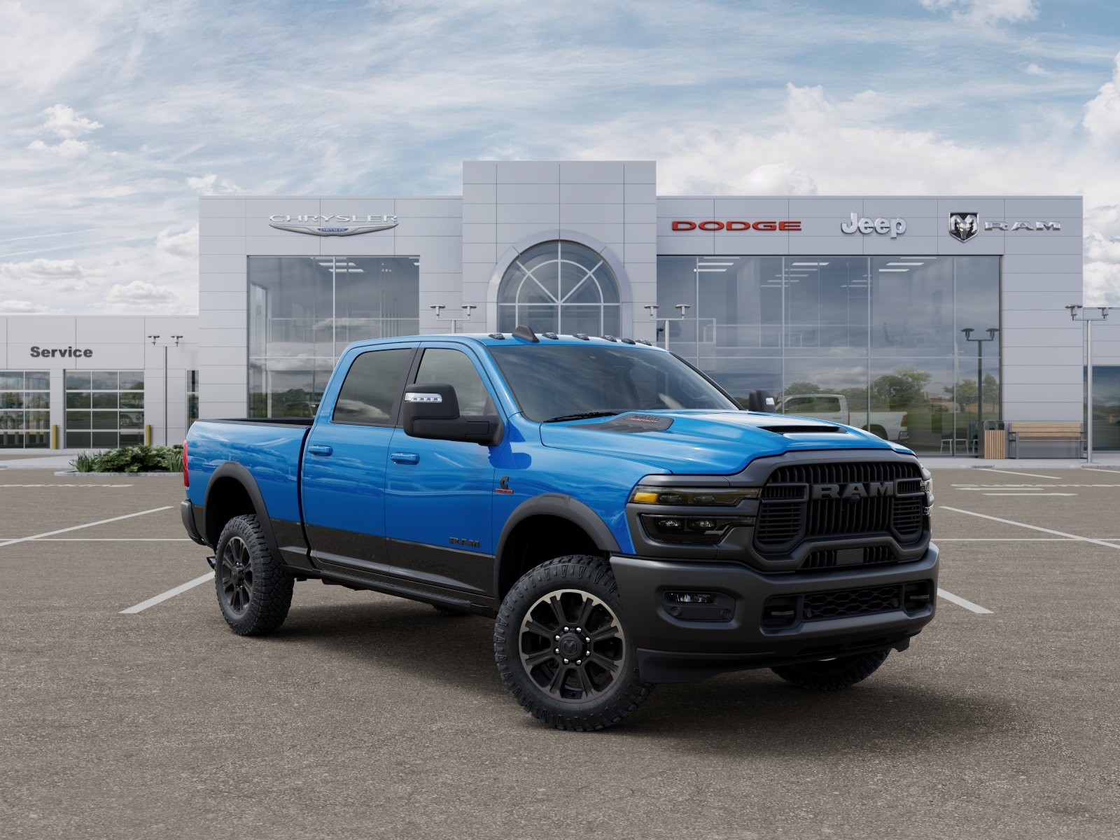 New 2026 Hydro Blue Pearl-Coat Exterior Paint RAM Rebel image 5