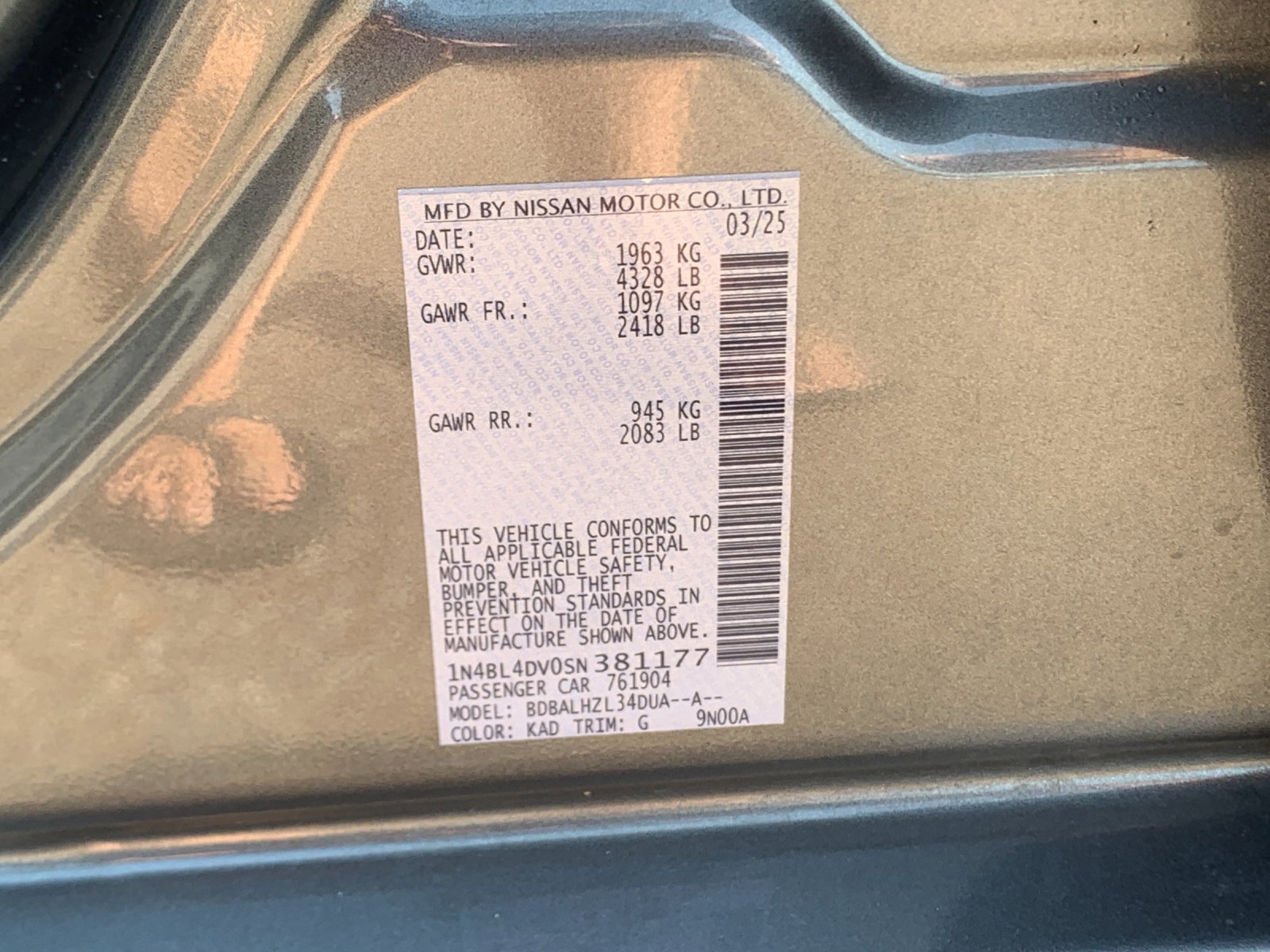 Used 2025 Gun Metallic Nissan 2.5 SV image 34