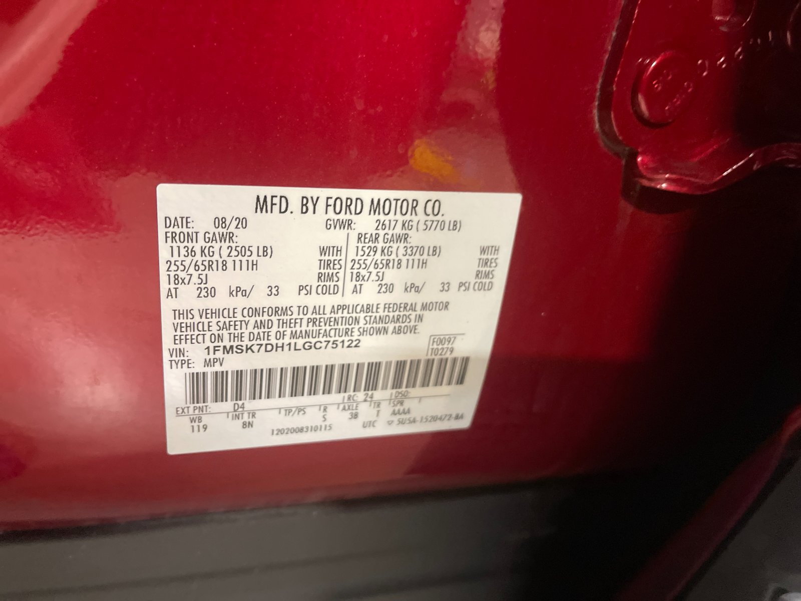 Used 2020 Red Ford XLT image 33