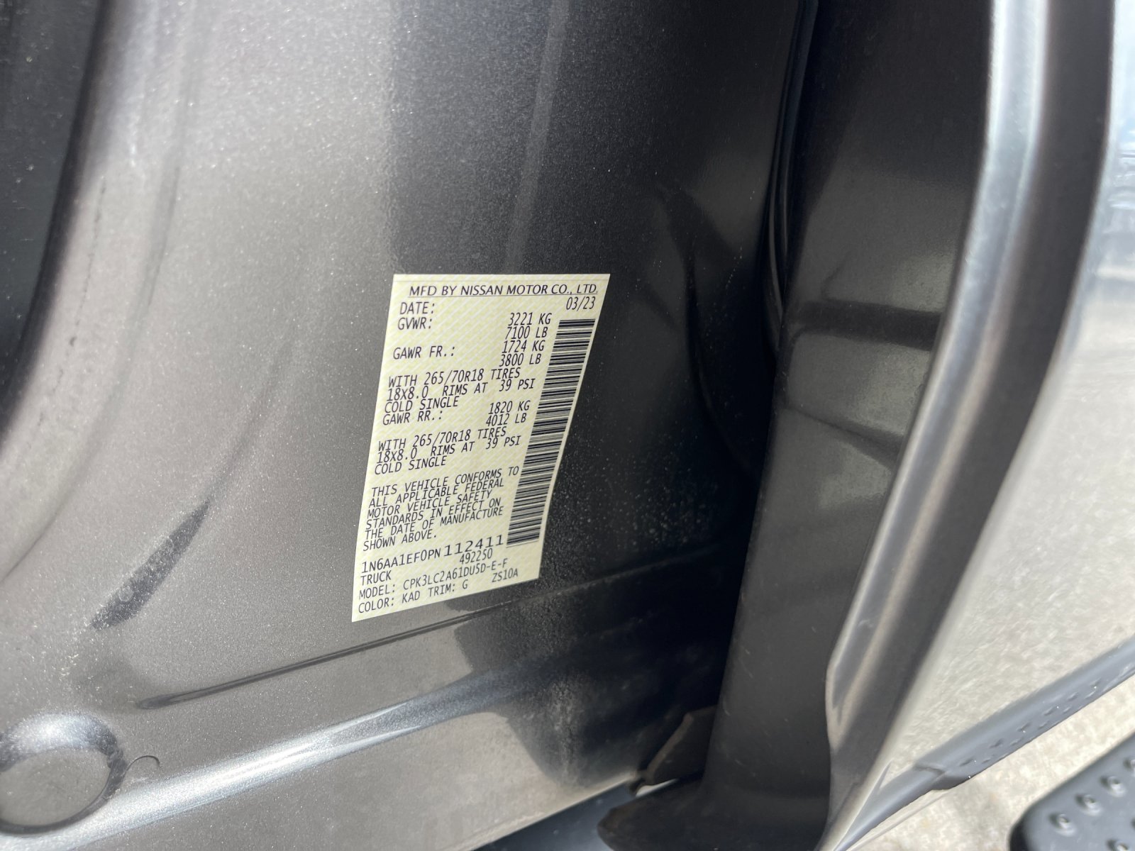 Used 2023 Gray Nissan SV image 31