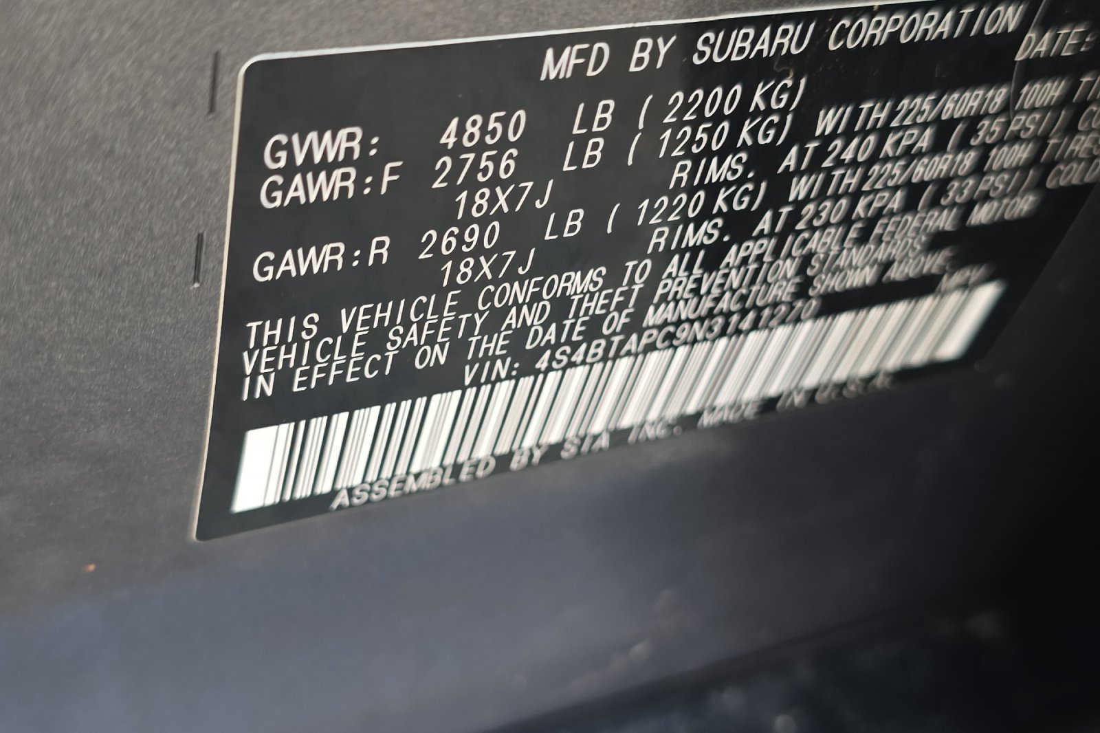 Used 2022 Gray Subaru Touring image 24
