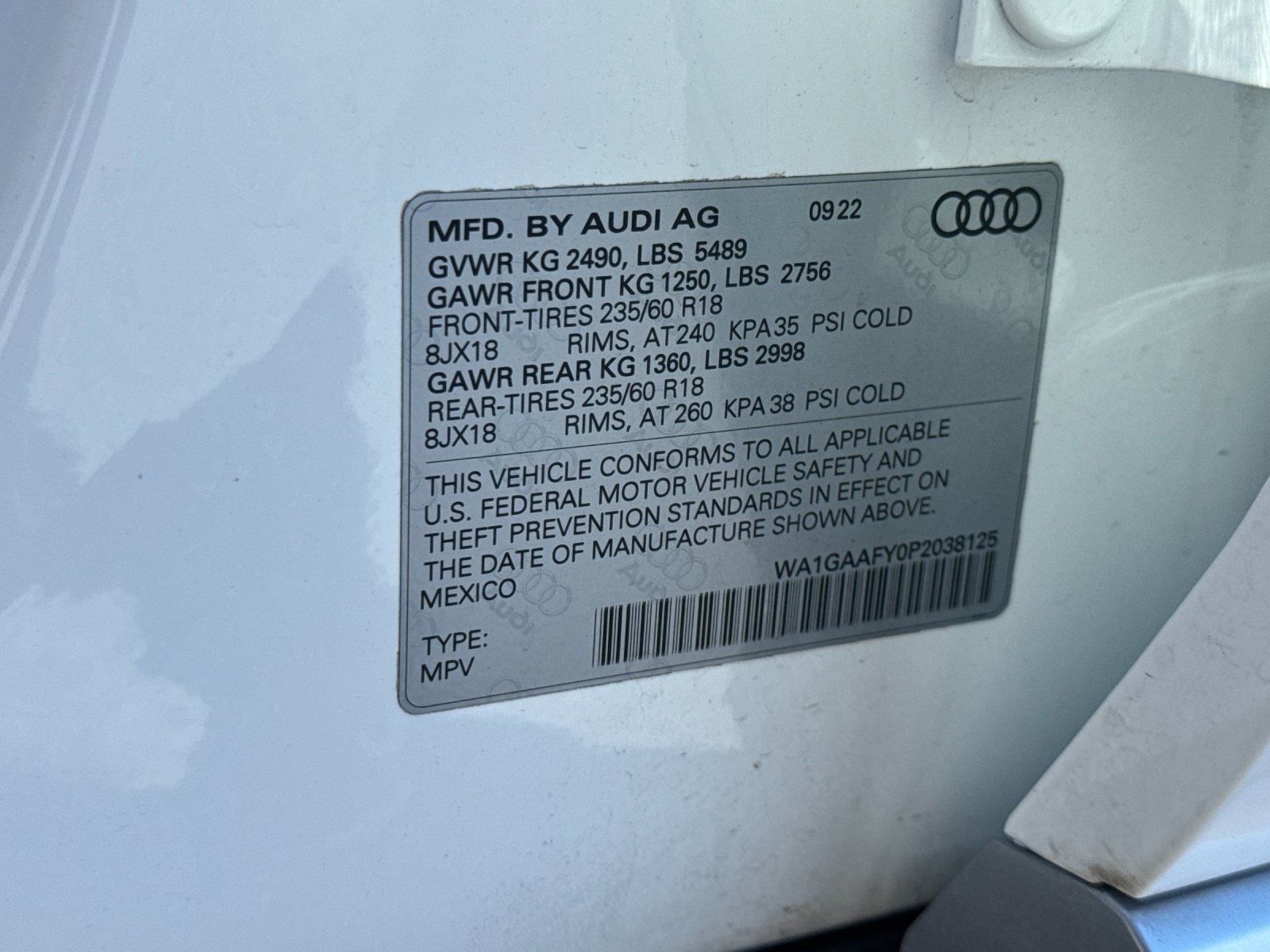 Used 2023 White Audi 45 S line Premium image 27