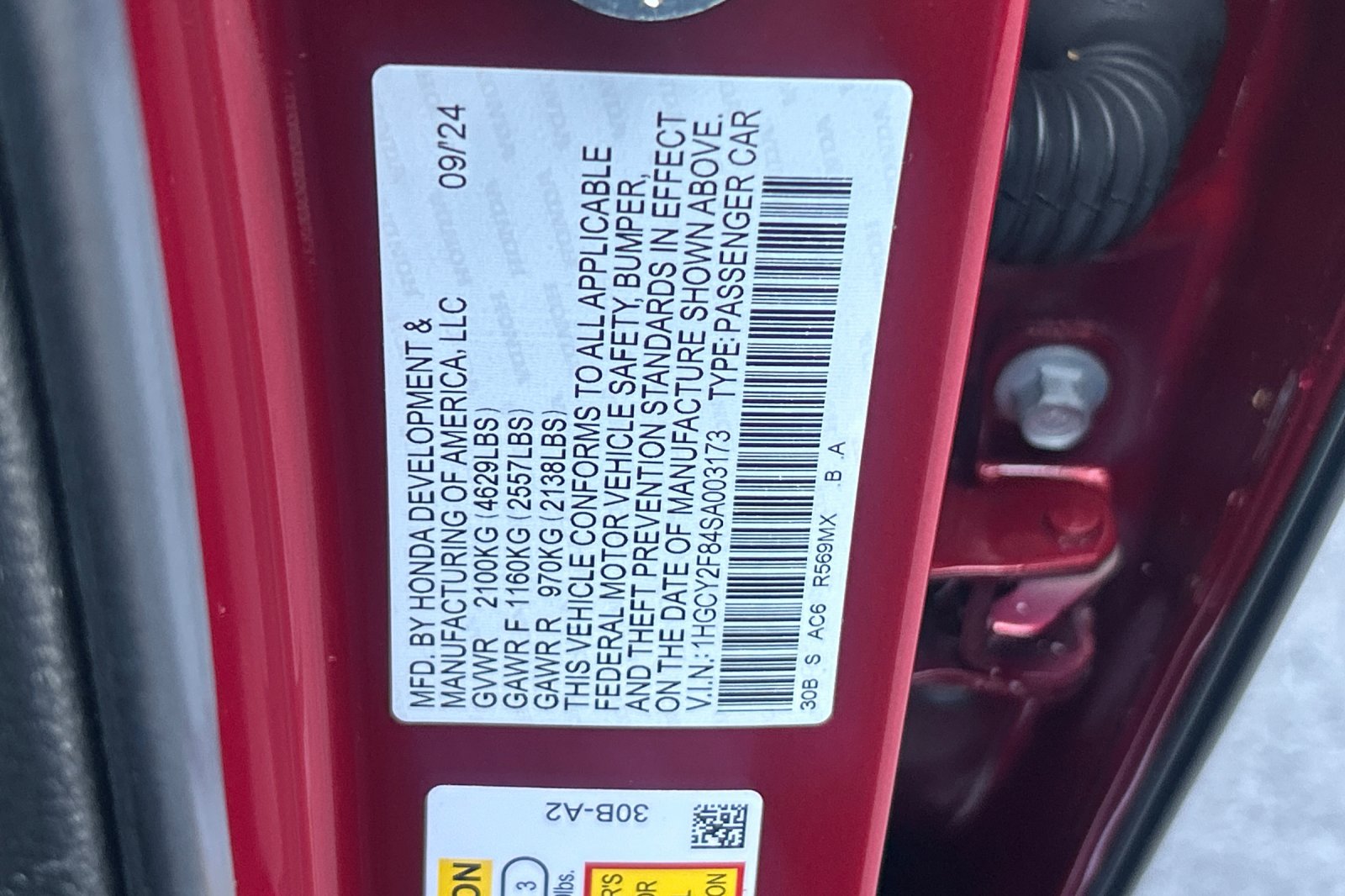 Used 2025 Radiant Red Metallic Honda Touring image 29