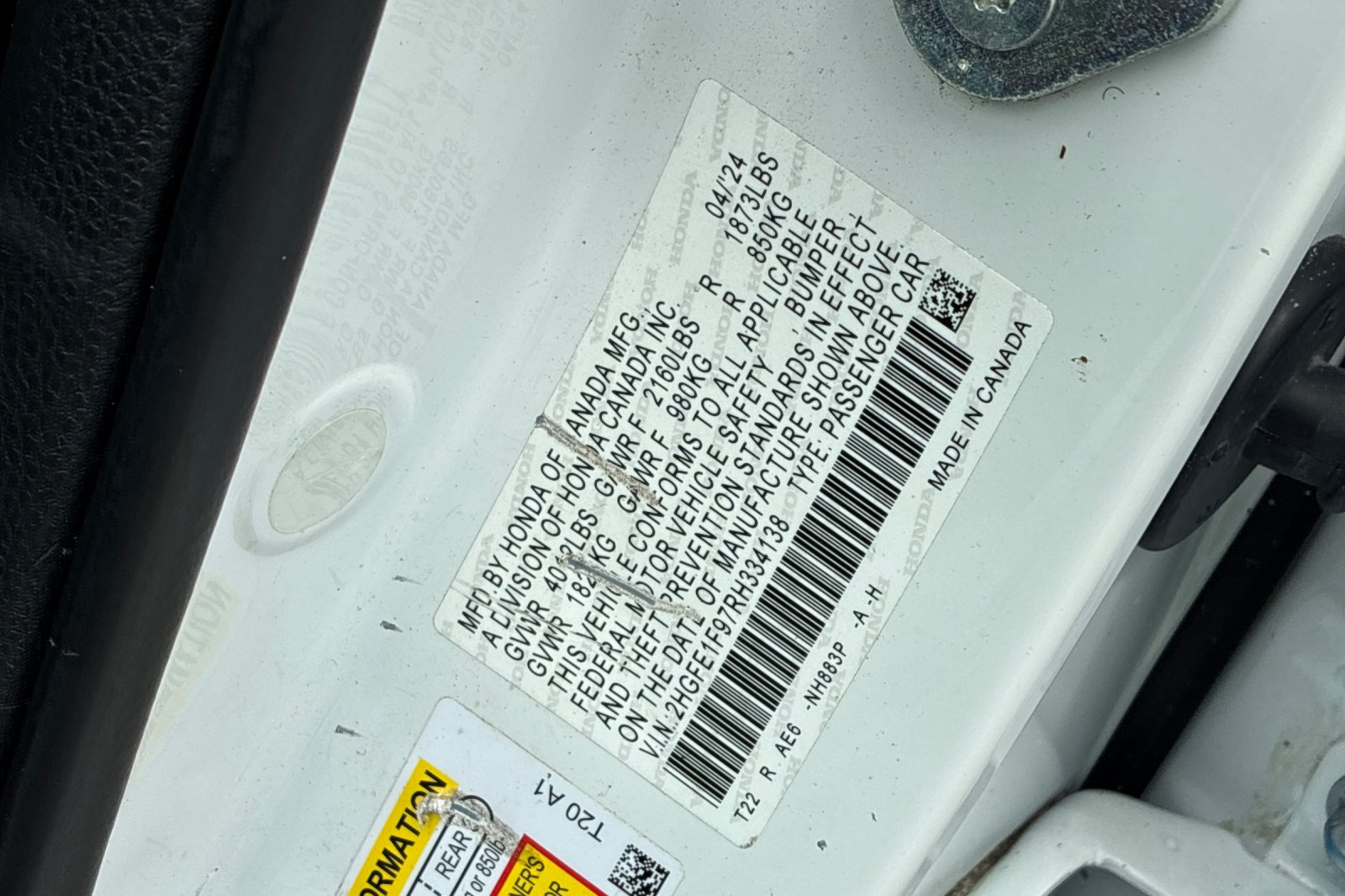 Used 2024 Platinum White Pearl Honda Touring image 48