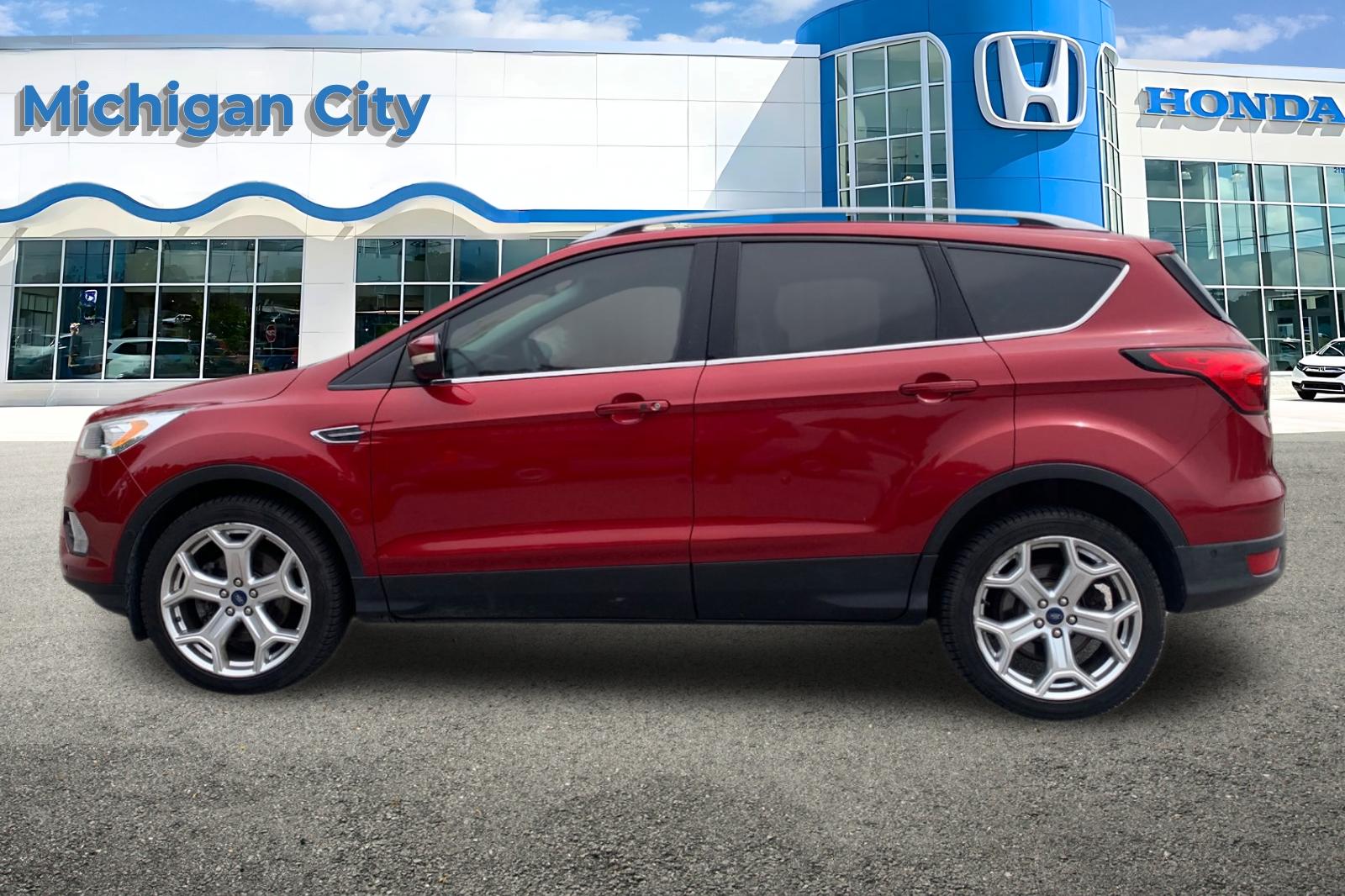 Used 2019 Ford Escape Titanium with VIN 1FMCU9J9XKUB50837 for sale in Michigan City, IN
