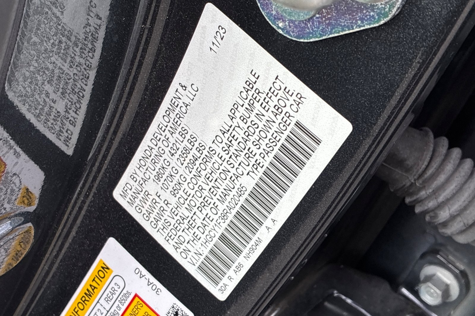 Used 2024 Meteorite Gray Metallic Honda EX image 44