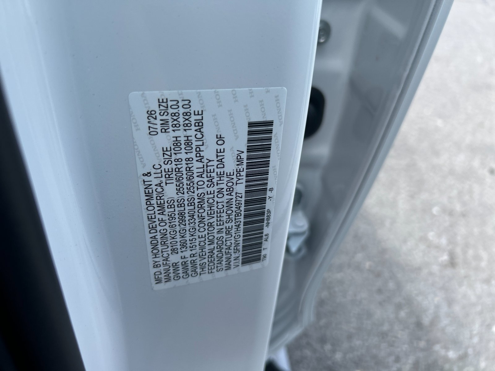 New 2026 Platinum White Pearl Honda AWD EX-L image 37