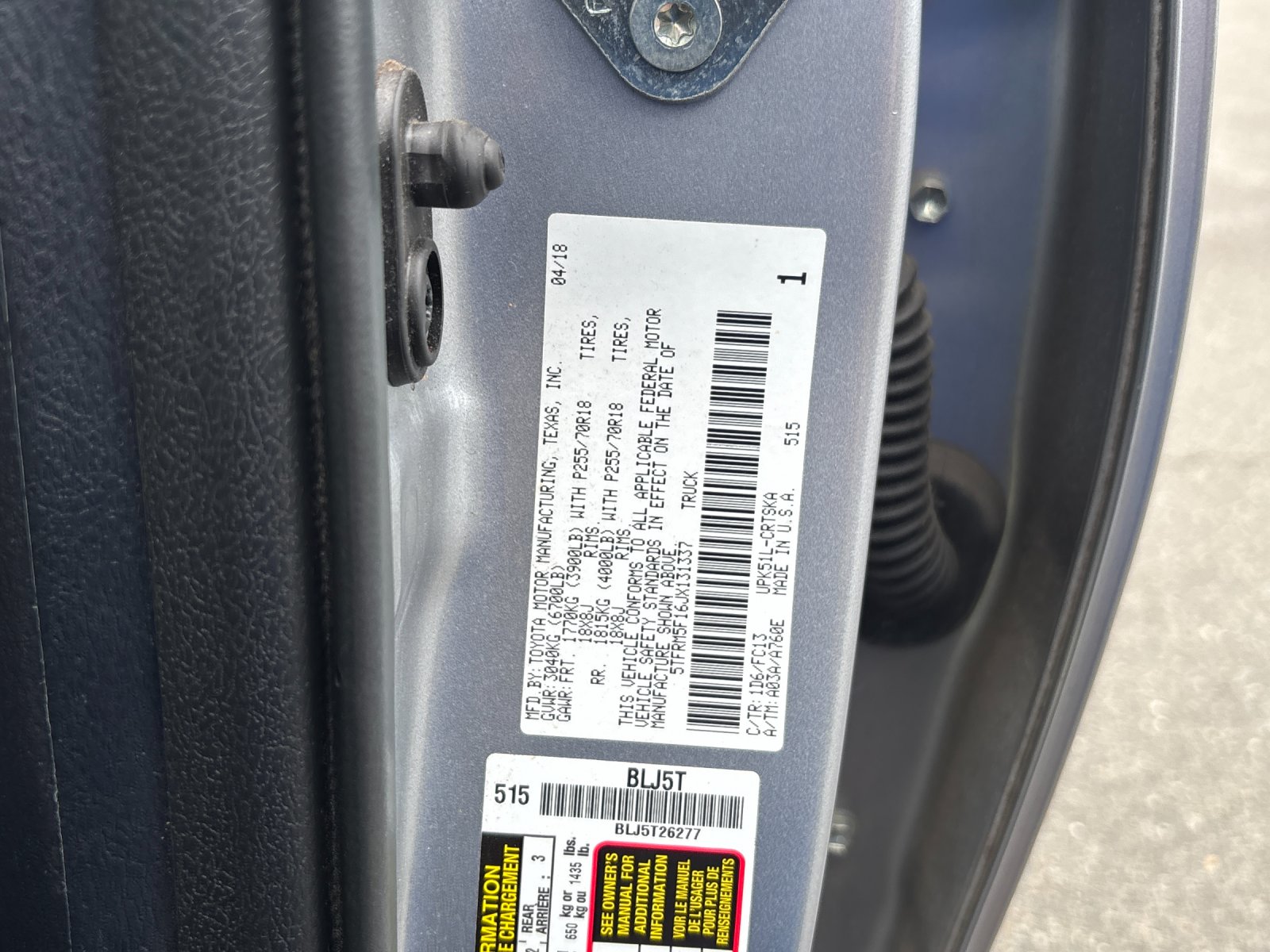 Used 2018 Silver Sky Metallic Toyota SR5 image 11