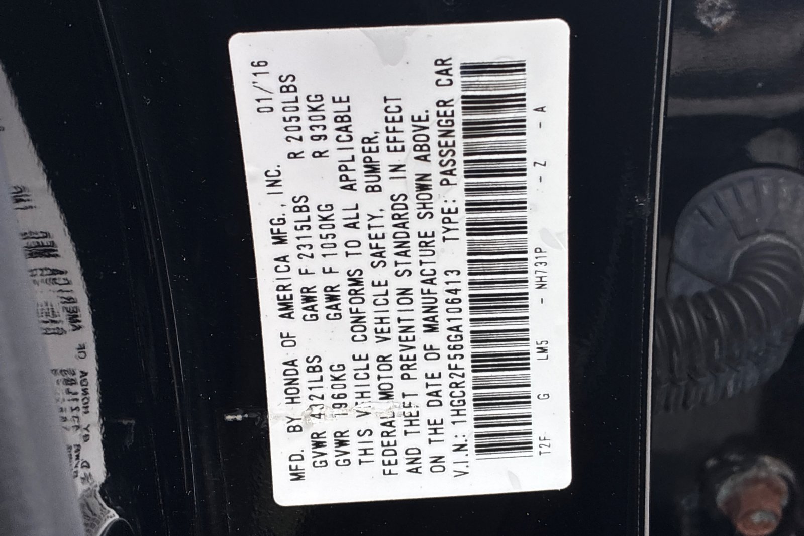Used 2016 Crystal Black Pearl Honda Sport image 24
