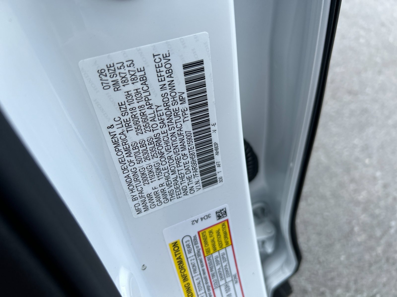 New 2026 Platinum White Pearl Honda AWD Sport Hybrid image 35